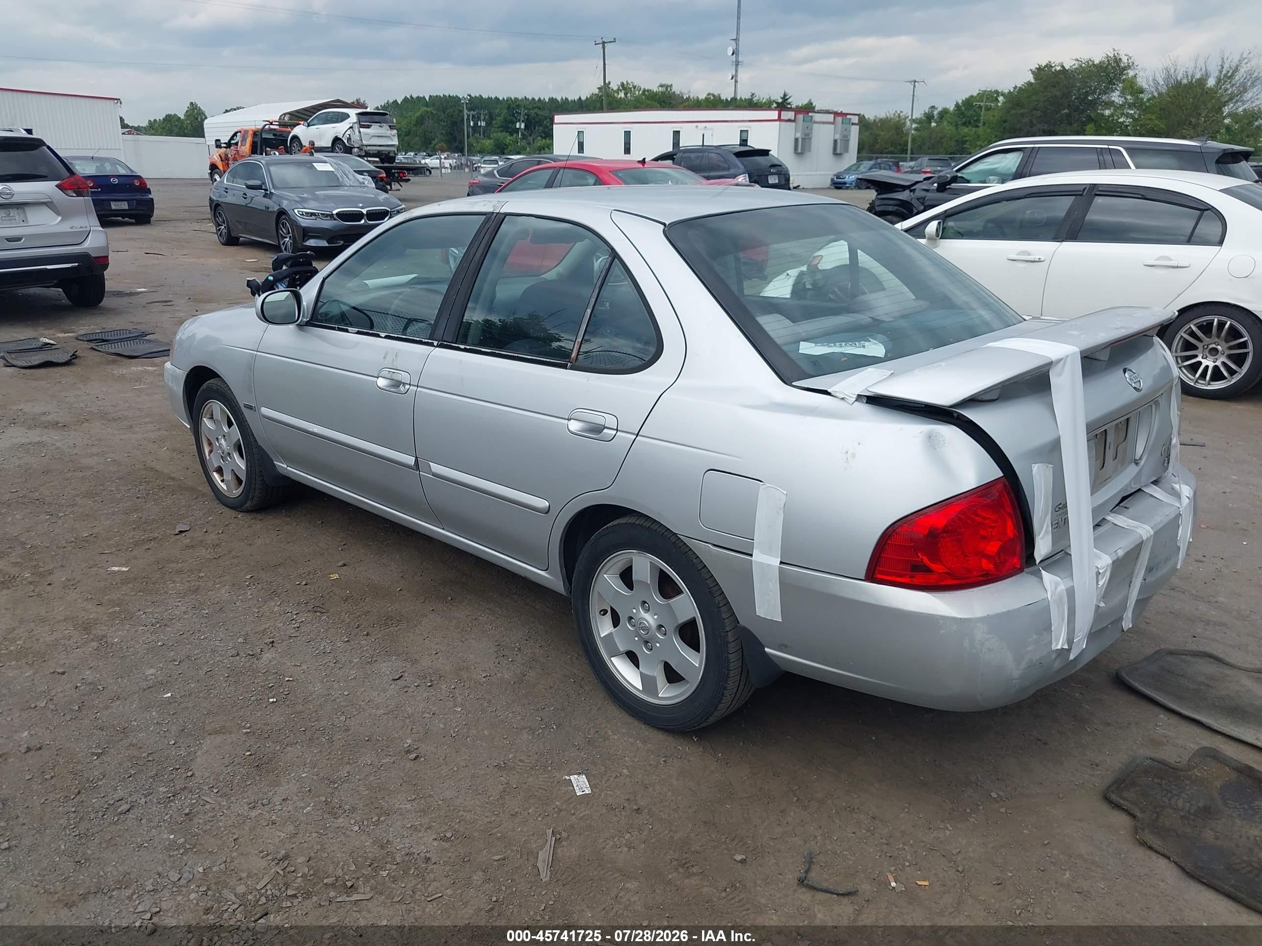 2006 Nissan Sentra 1.8s Silver vin: 3N1CB51D56L511885