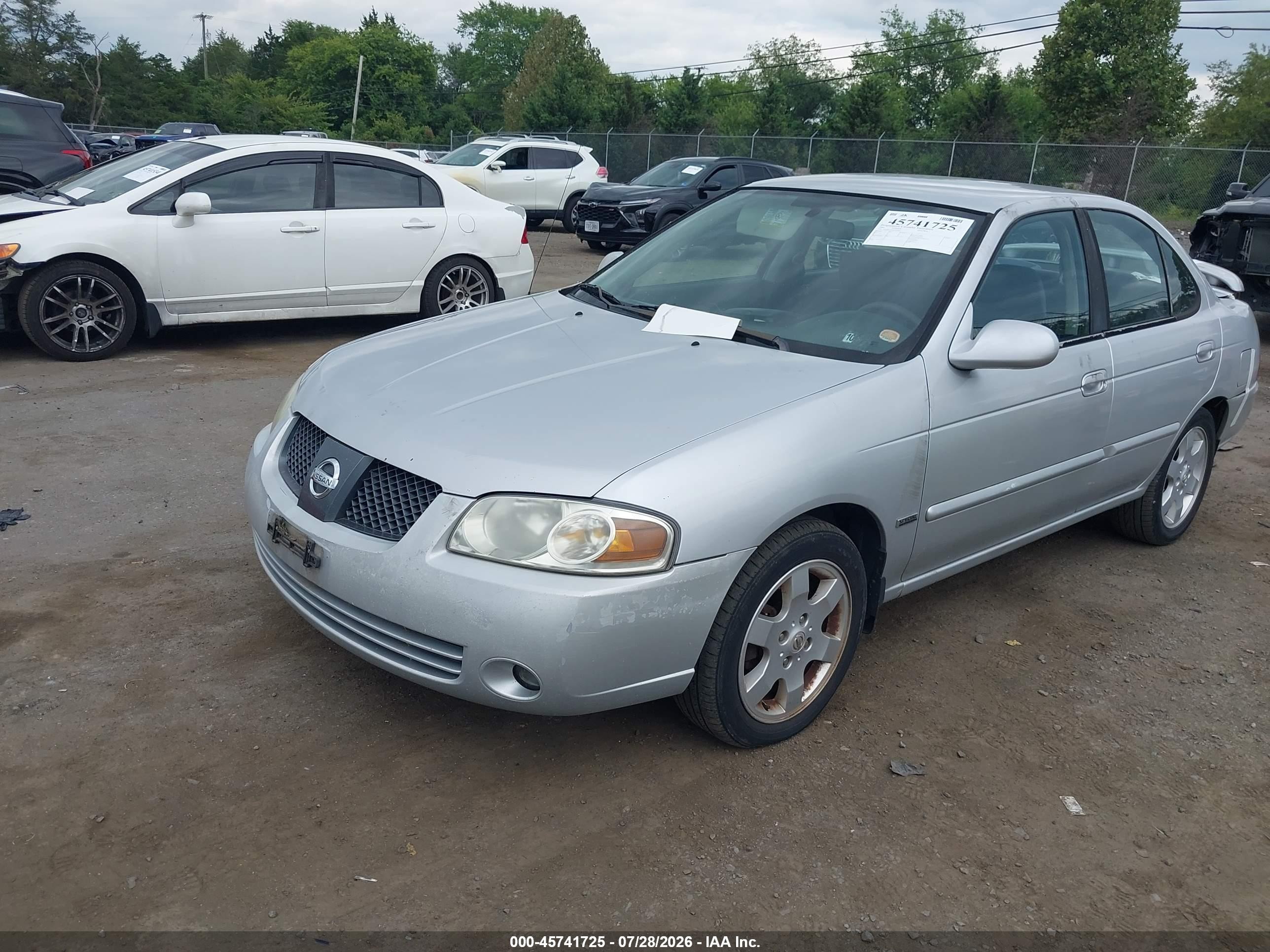 2006 Nissan Sentra 1.8s Silver vin: 3N1CB51D56L511885