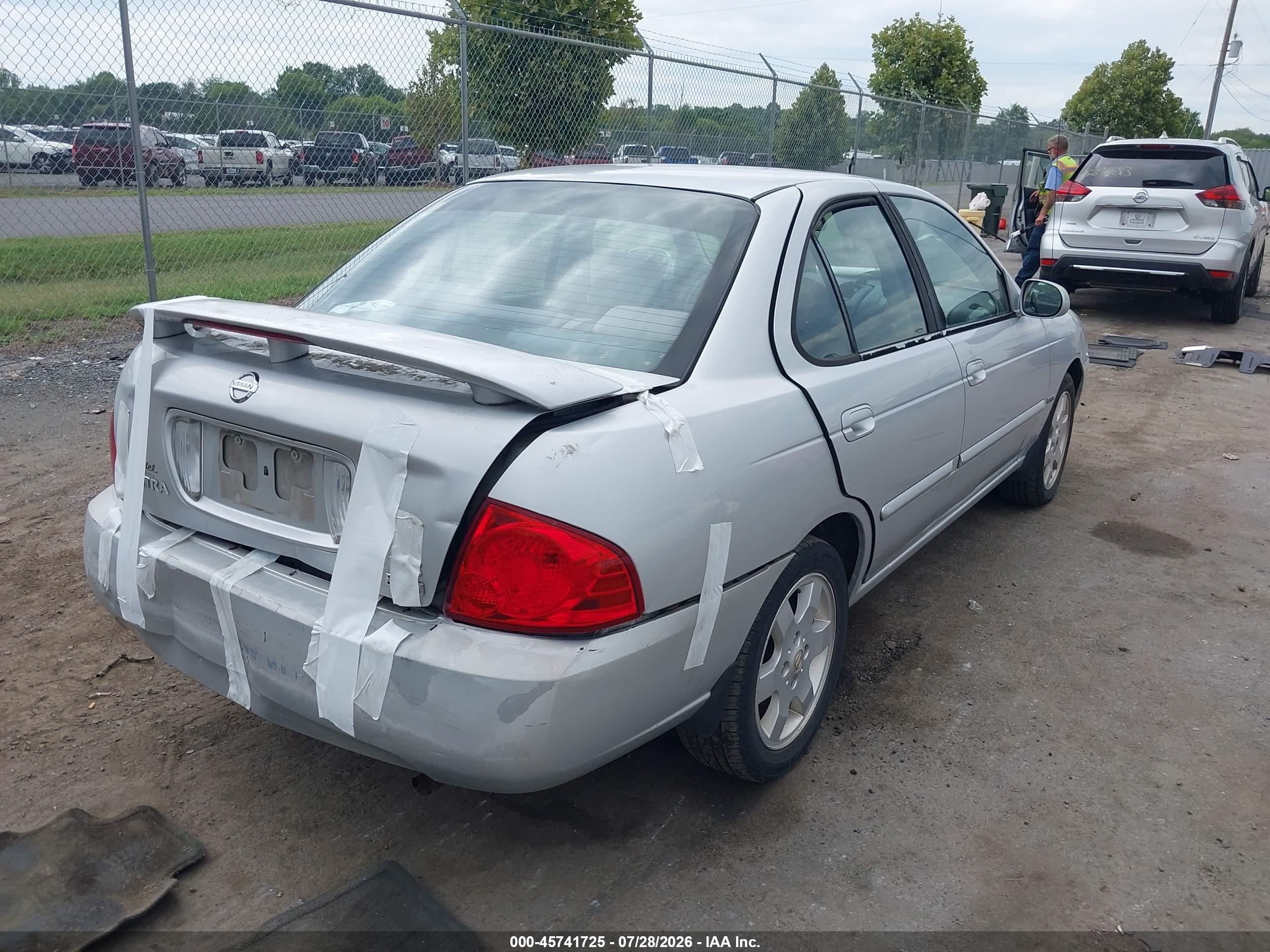2006 Nissan Sentra 1.8s Silver vin: 3N1CB51D56L511885