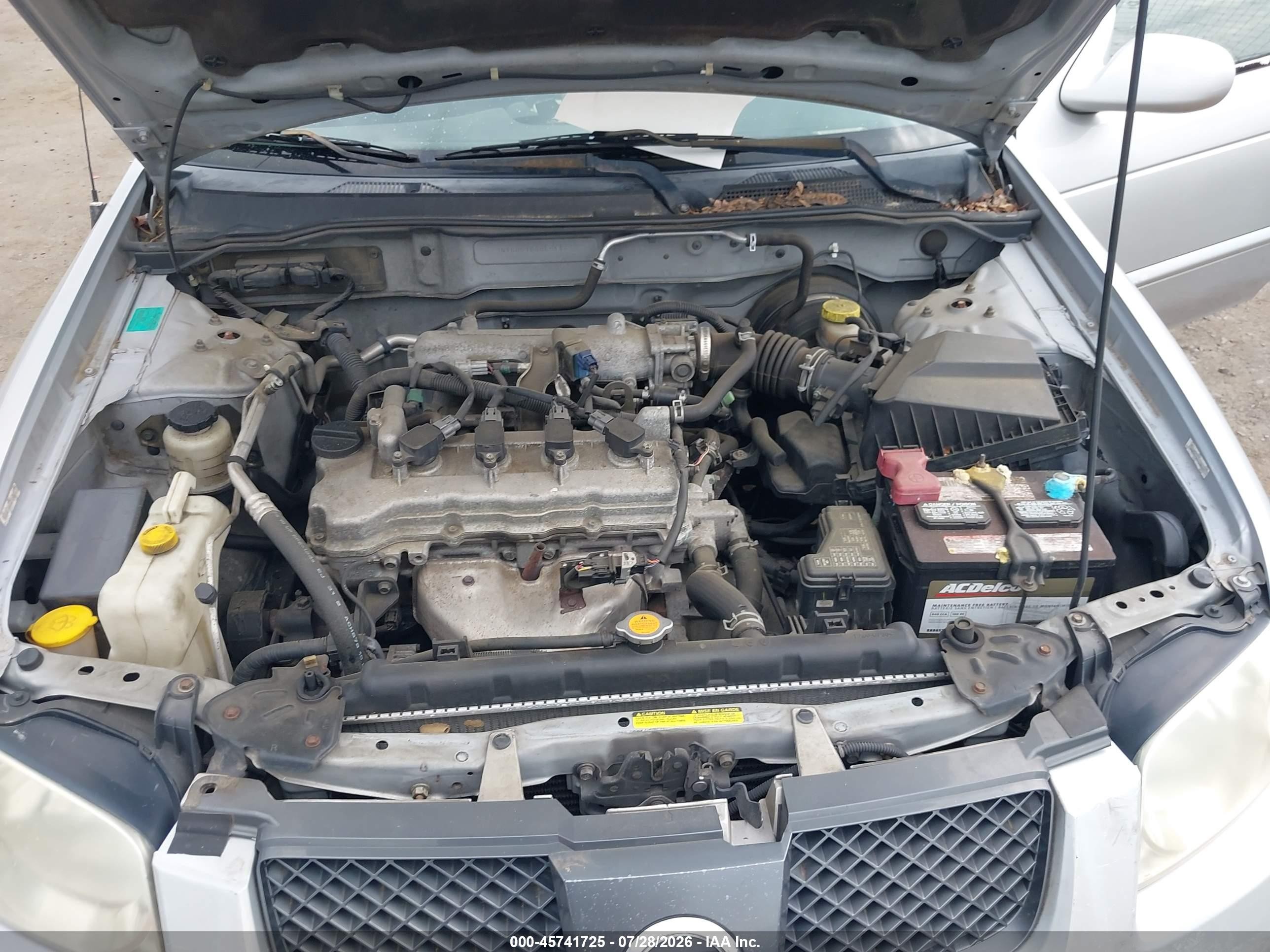 2006 Nissan Sentra 1.8s Silver vin: 3N1CB51D56L511885