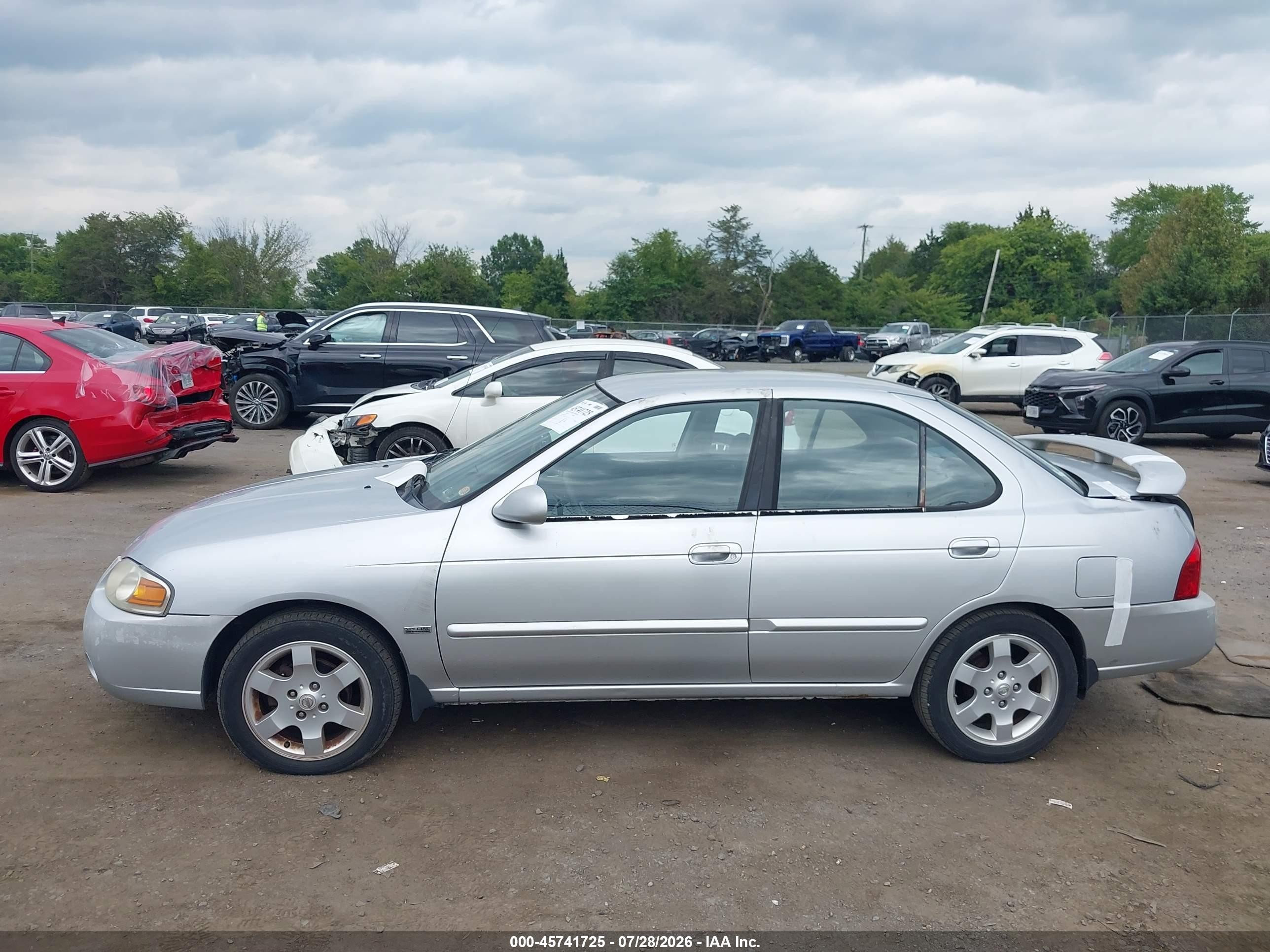 2006 Nissan Sentra 1.8s Silver vin: 3N1CB51D56L511885
