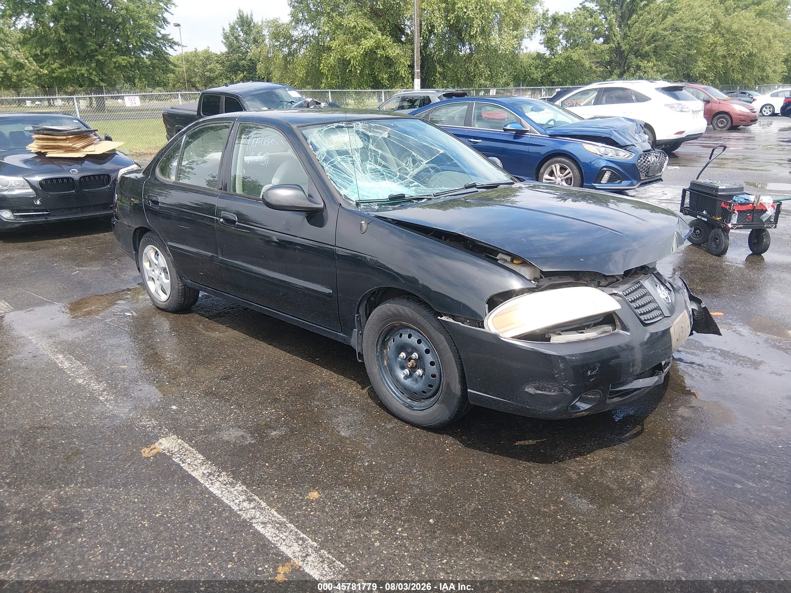 2006 Nissan Sentra 1.8 Black vin: 3N1CB51D56L593813