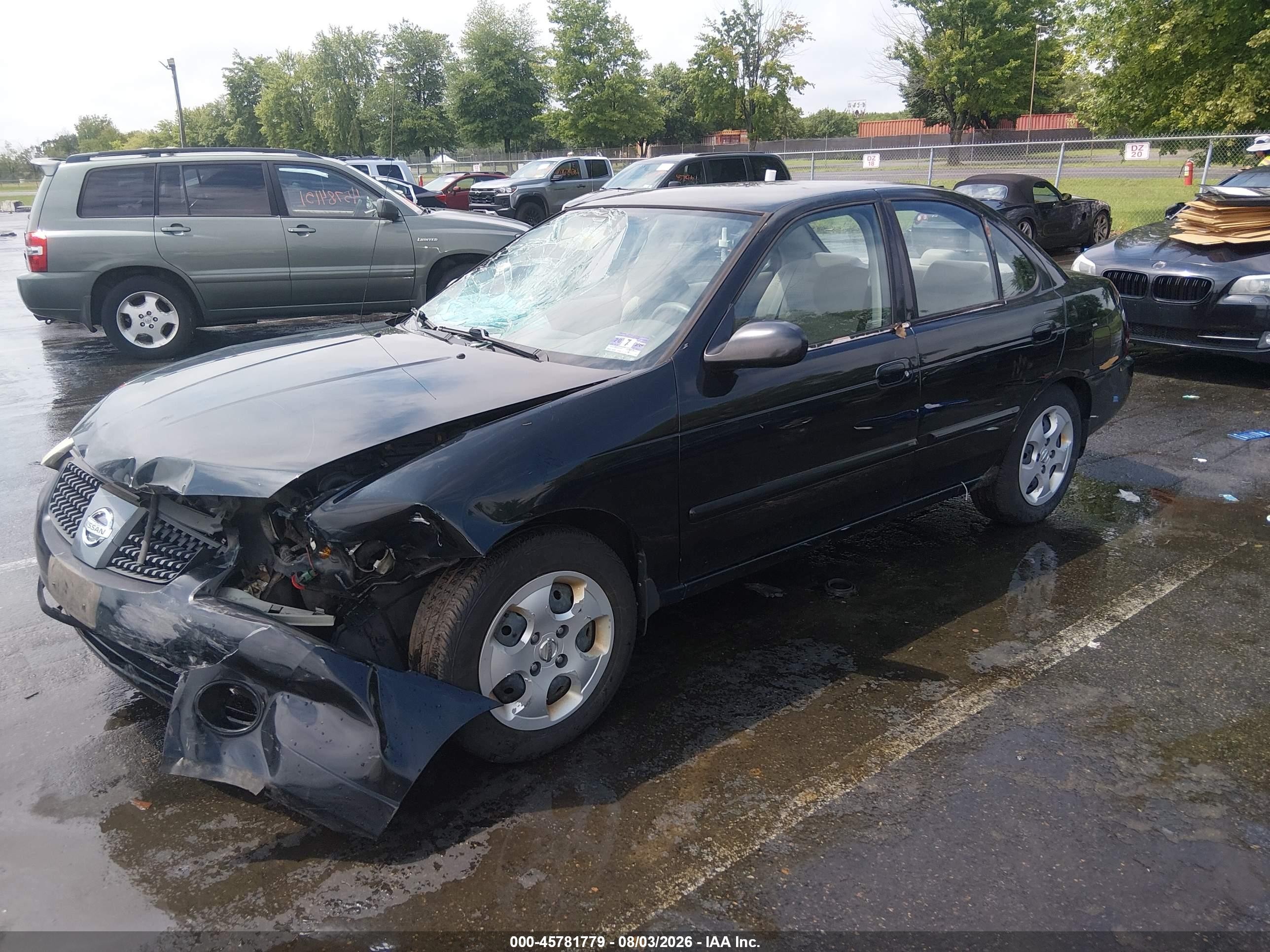 2006 Nissan Sentra 1.8 Black vin: 3N1CB51D56L593813