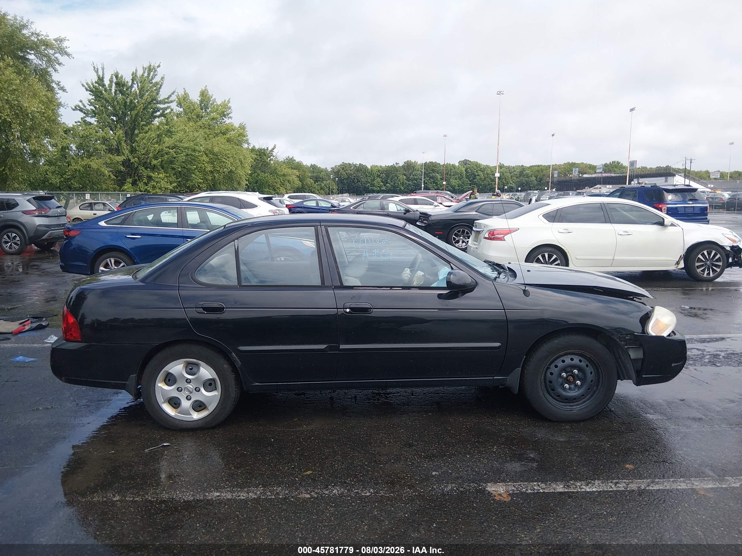 2006 Nissan Sentra 1.8 Black vin: 3N1CB51D56L593813
