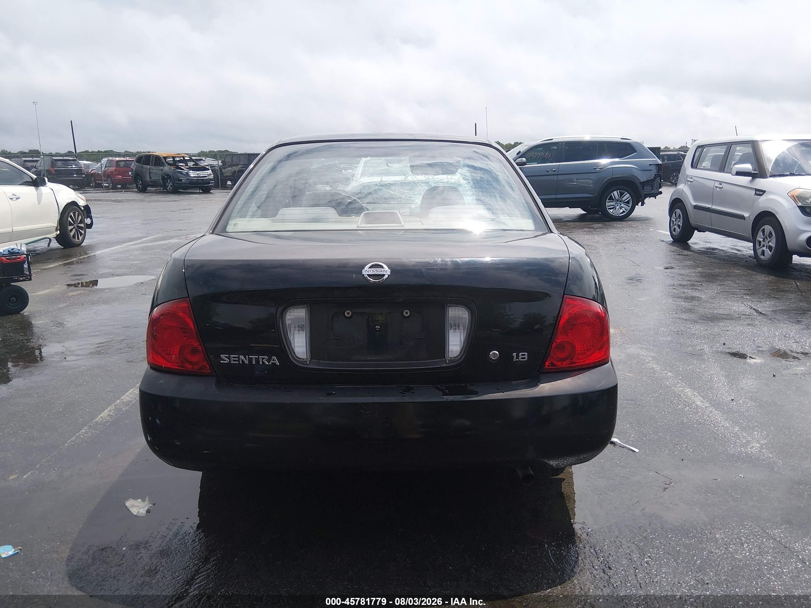 2006 Nissan Sentra 1.8 Black vin: 3N1CB51D56L593813