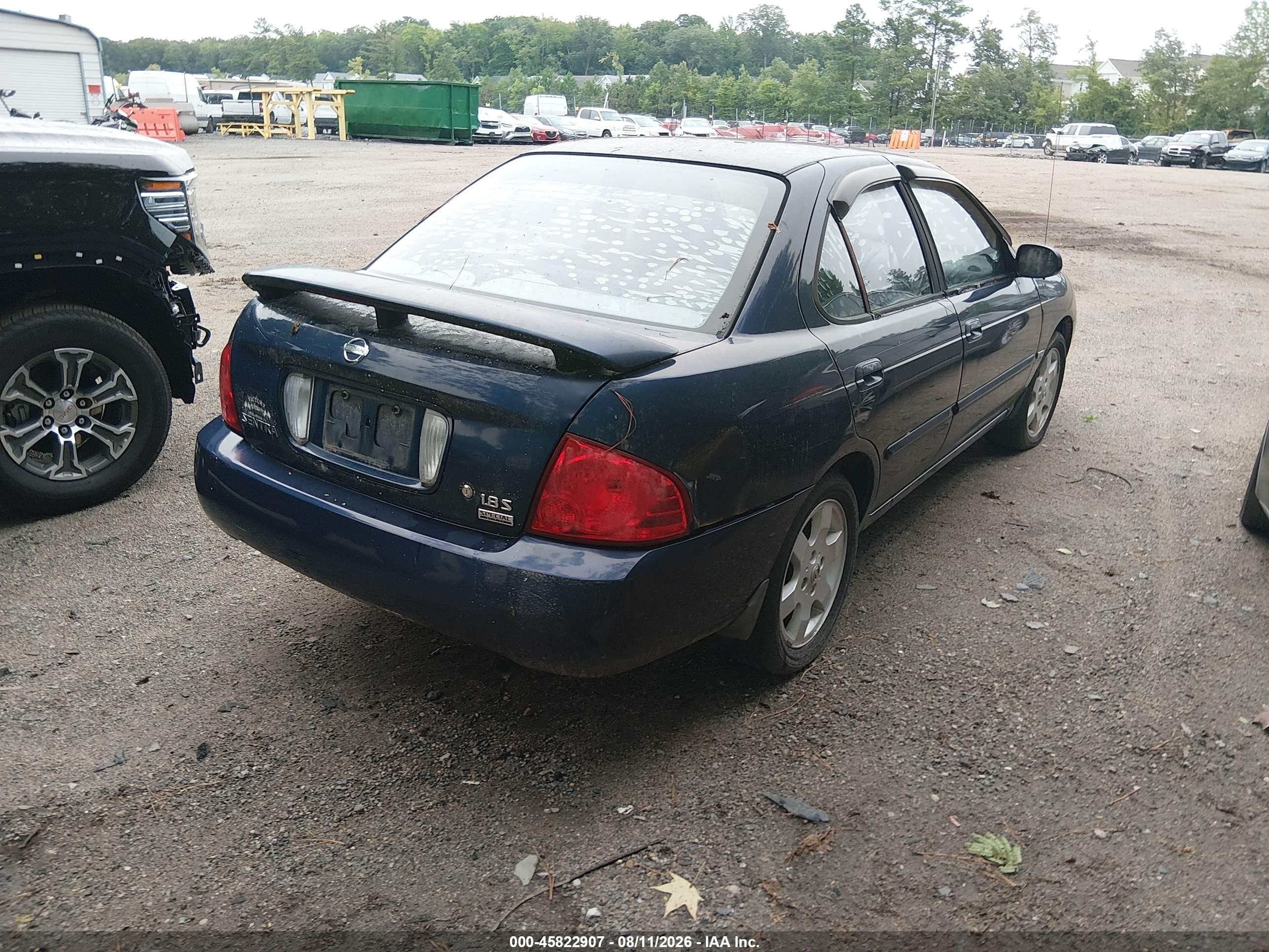 2006 Nissan Sentra 1.8s Blue vin: 3N1CB51D56L612392