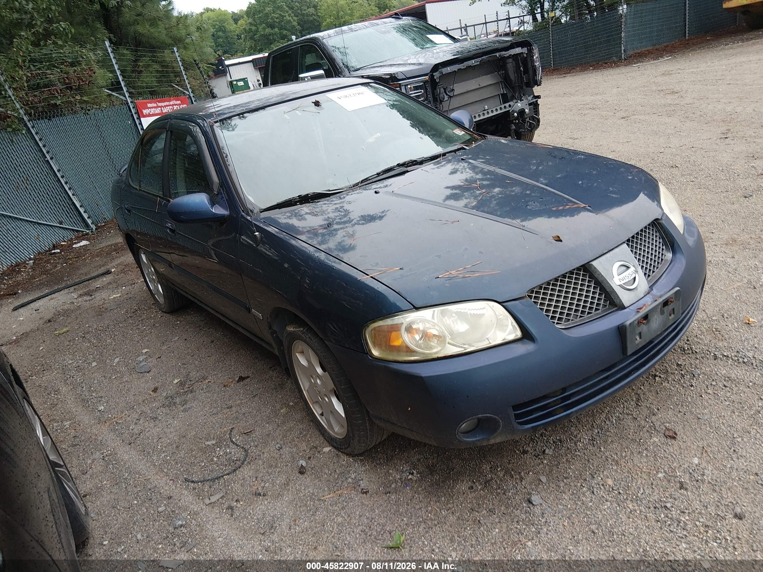2006 Nissan Sentra 1.8s Blue vin: 3N1CB51D56L612392