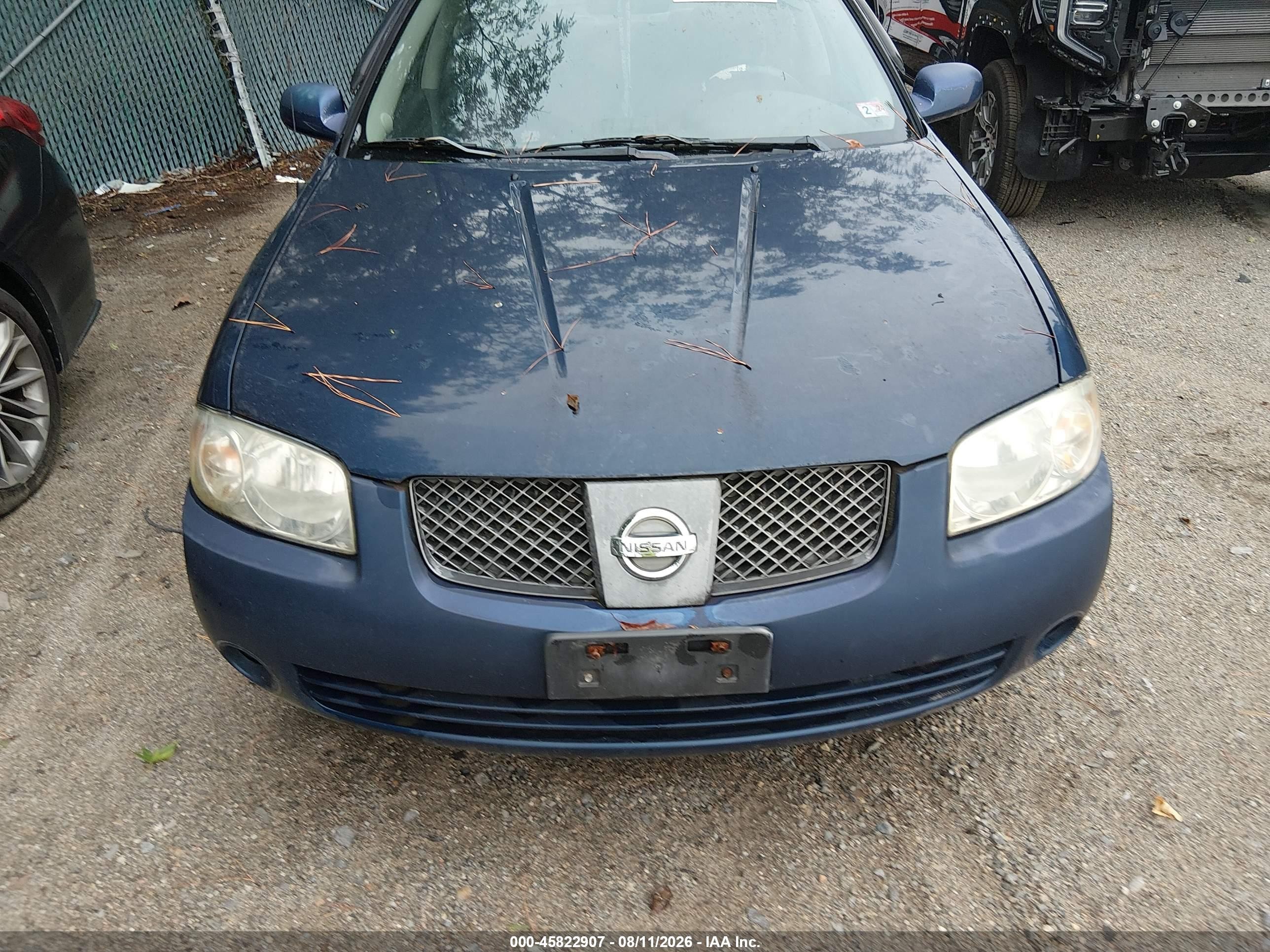 2006 Nissan Sentra 1.8s Blue vin: 3N1CB51D56L612392