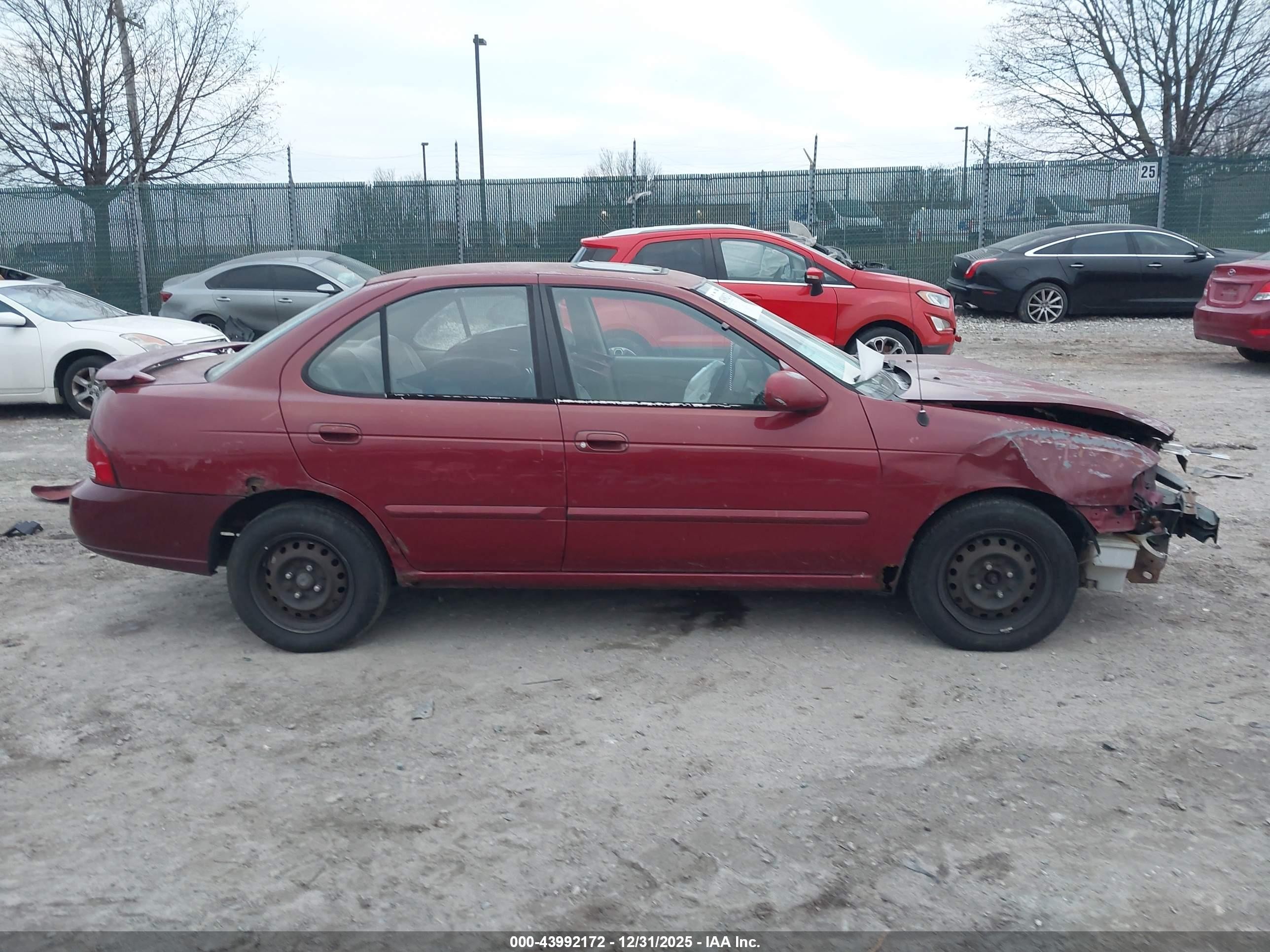 2000 Nissan Sentra   Burgundy vin: 3N1CB51D5YL300267