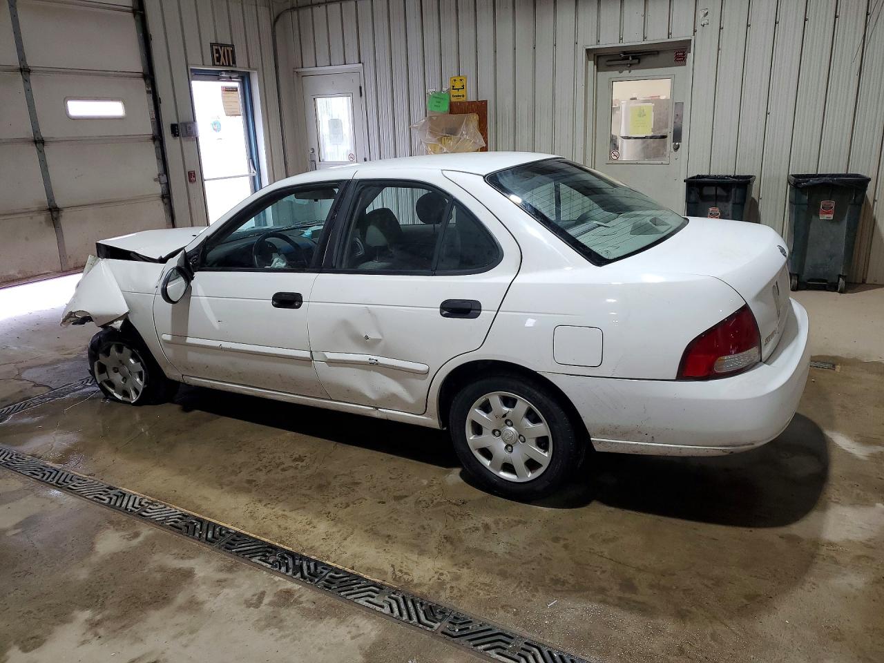 2002 Nissan Sentra Xe White vin: 3N1CB51D62L587478