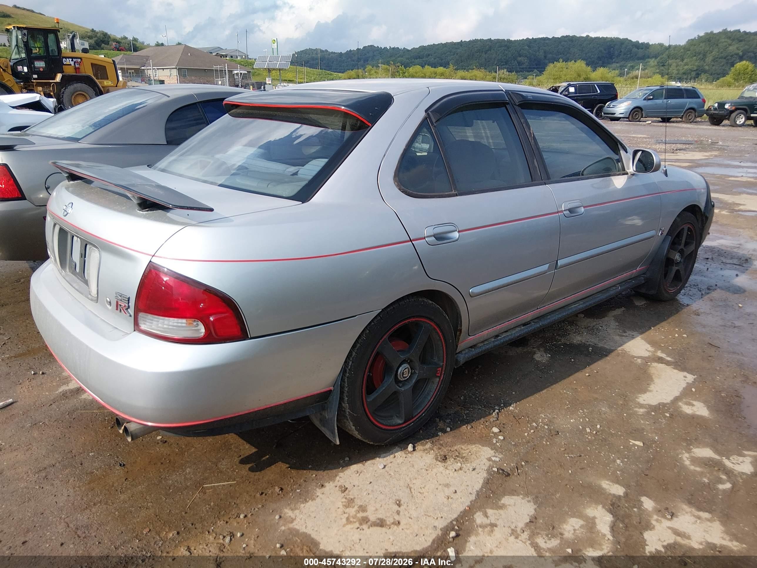 2002 Nissan Sentra Gxe Серебряный vin: 3N1CB51D62L672630