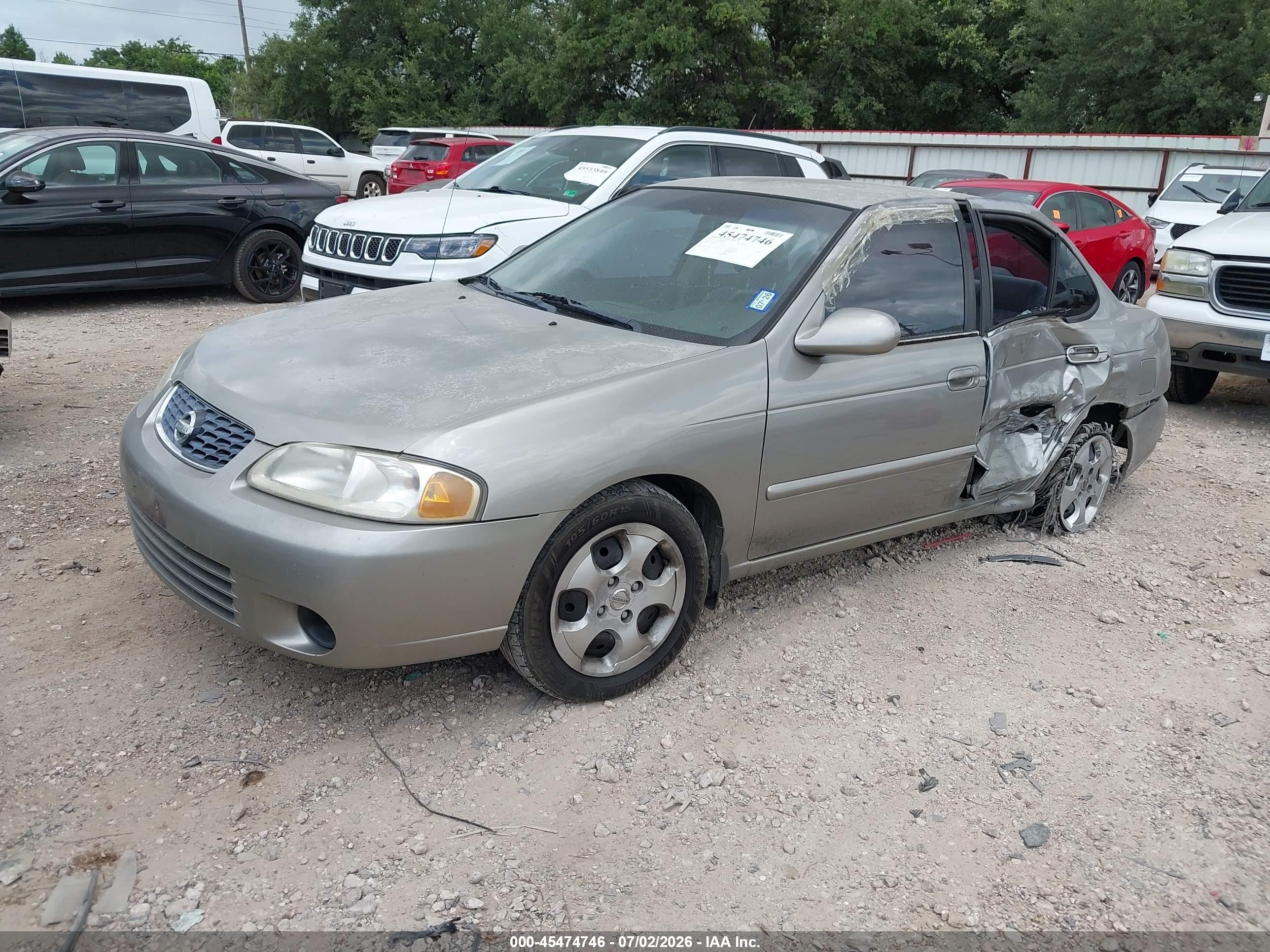 2003 Nissan Sentra Gxe Gray vin: 3N1CB51D63L777976