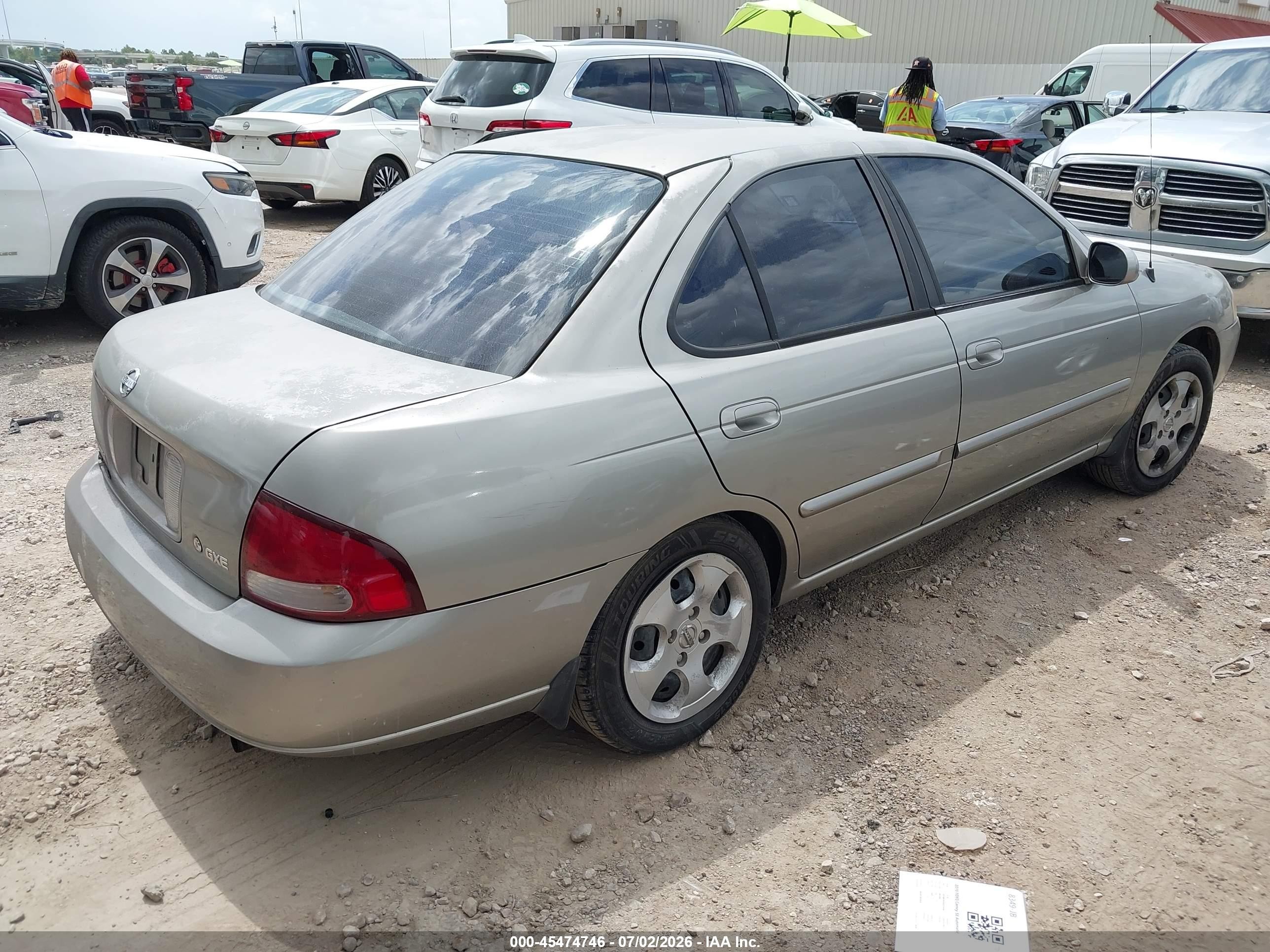 2003 Nissan Sentra Gxe Gray vin: 3N1CB51D63L777976