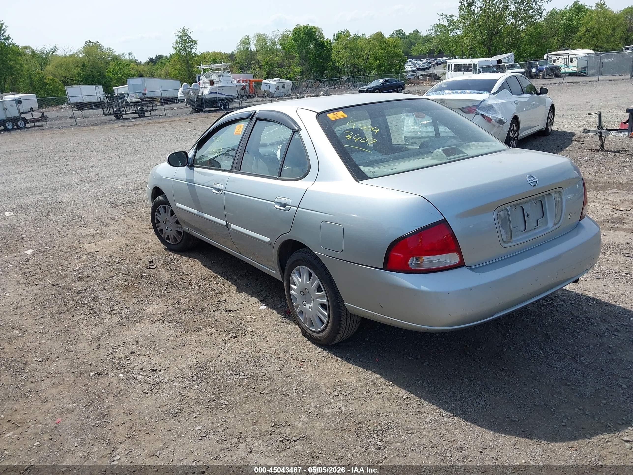2003 Nissan Sentra Gxe White vin: 3N1CB51D63L789772