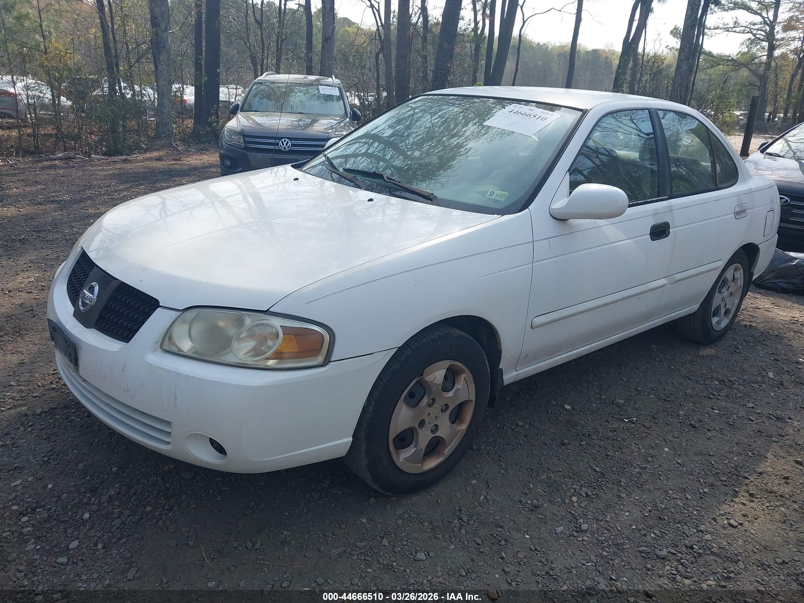 2005 Nissan Sentra 1.8s White vin: 3N1CB51D65L503244