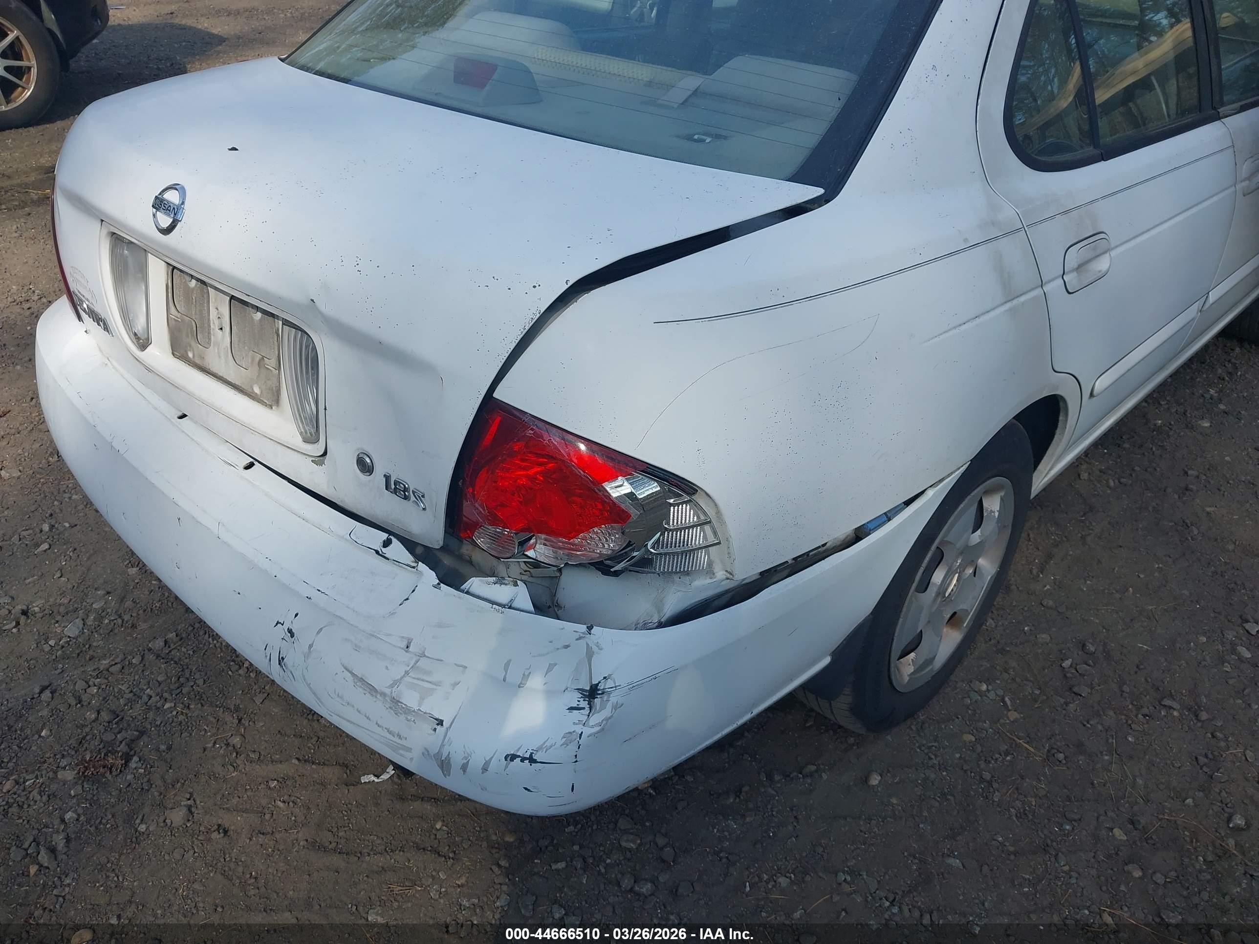 2005 Nissan Sentra 1.8s White vin: 3N1CB51D65L503244