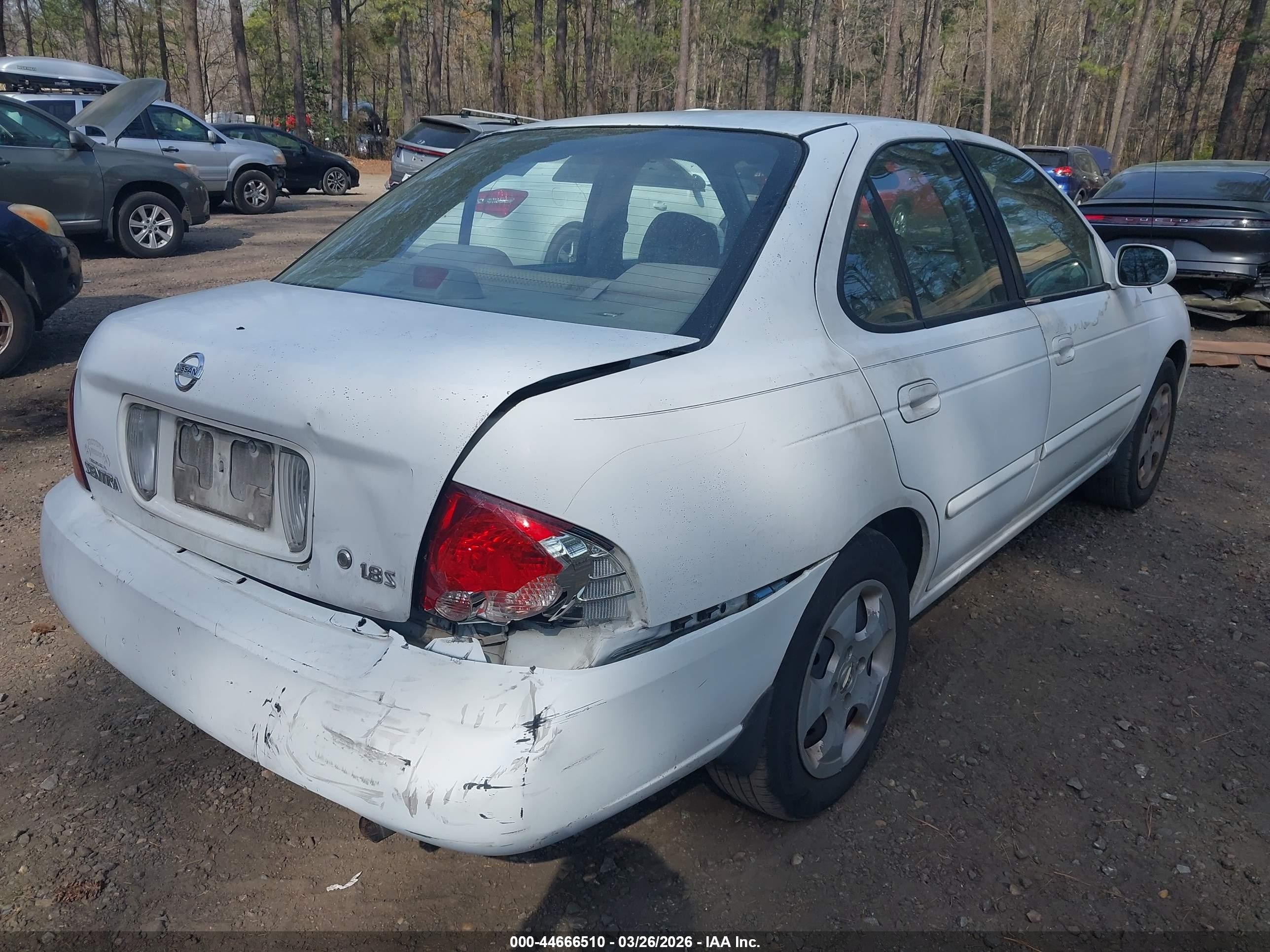 2005 Nissan Sentra 1.8s White vin: 3N1CB51D65L503244