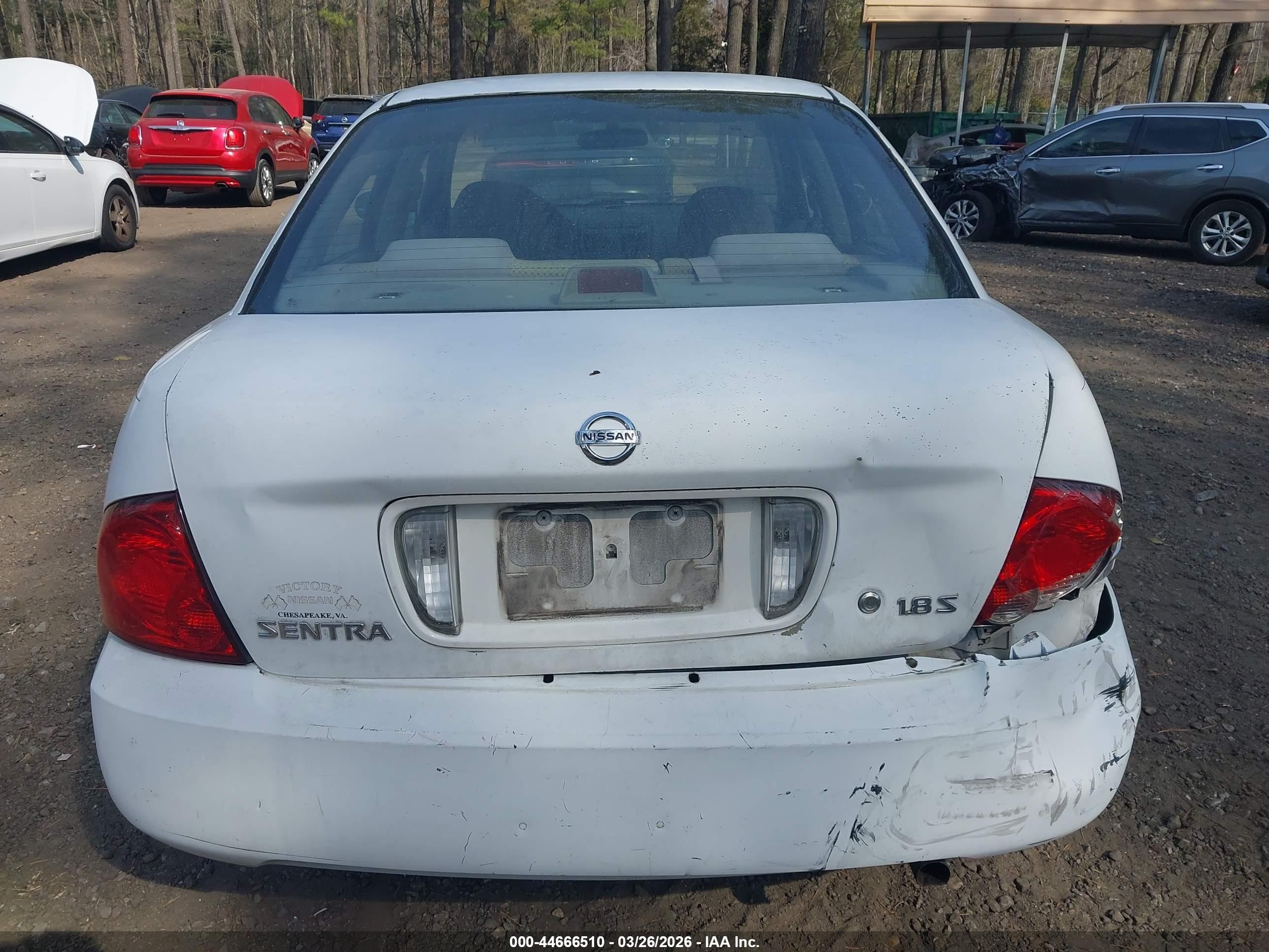 2005 Nissan Sentra 1.8s White vin: 3N1CB51D65L503244