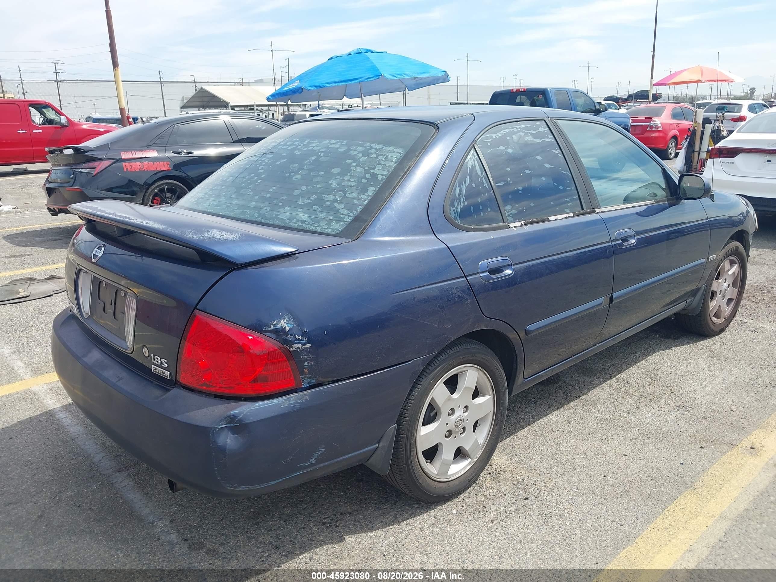 2006 Nissan Sentra 1.8s Blue vin: 3N1CB51D66L488651