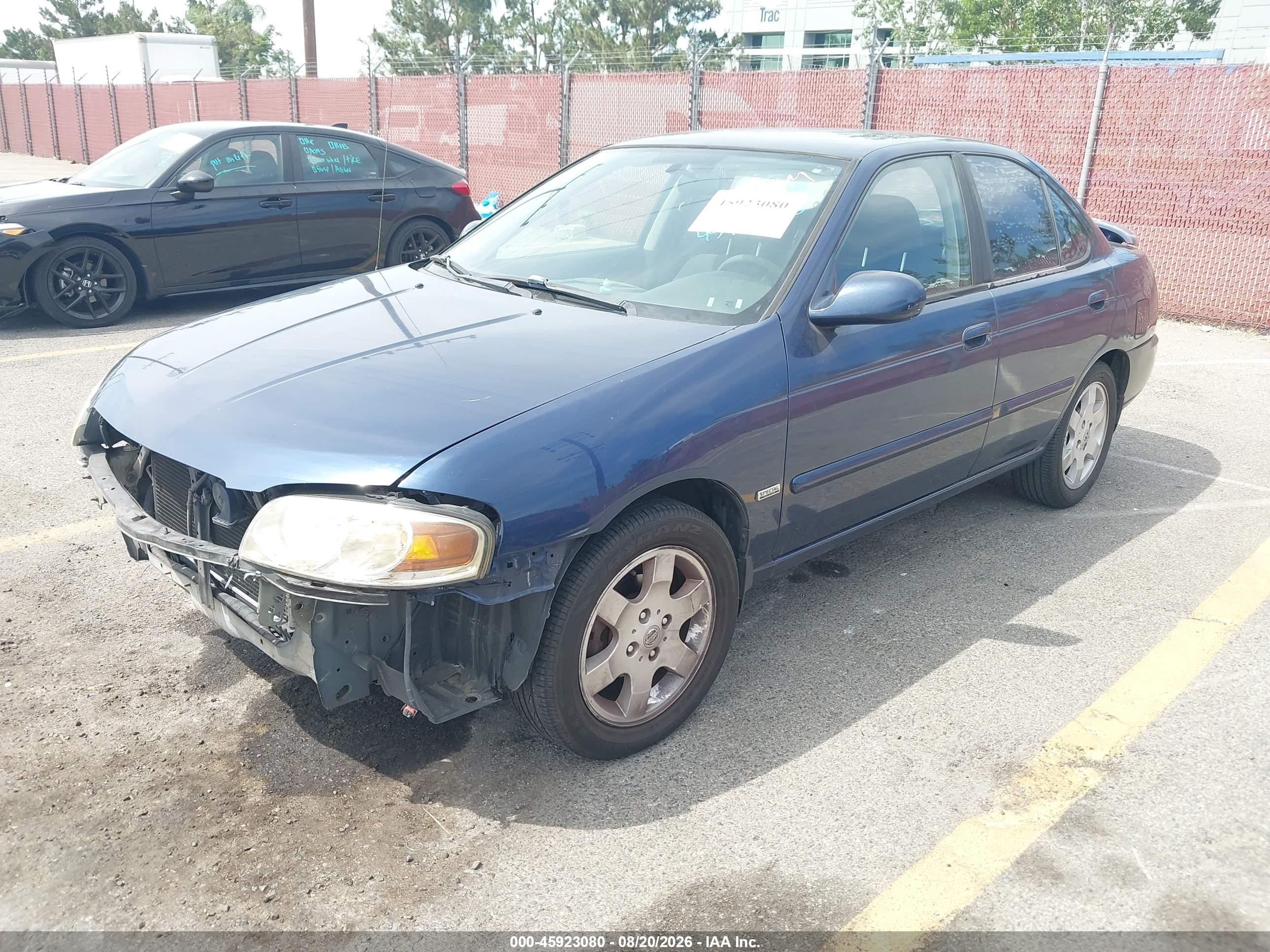 2006 Nissan Sentra 1.8s Blue vin: 3N1CB51D66L488651