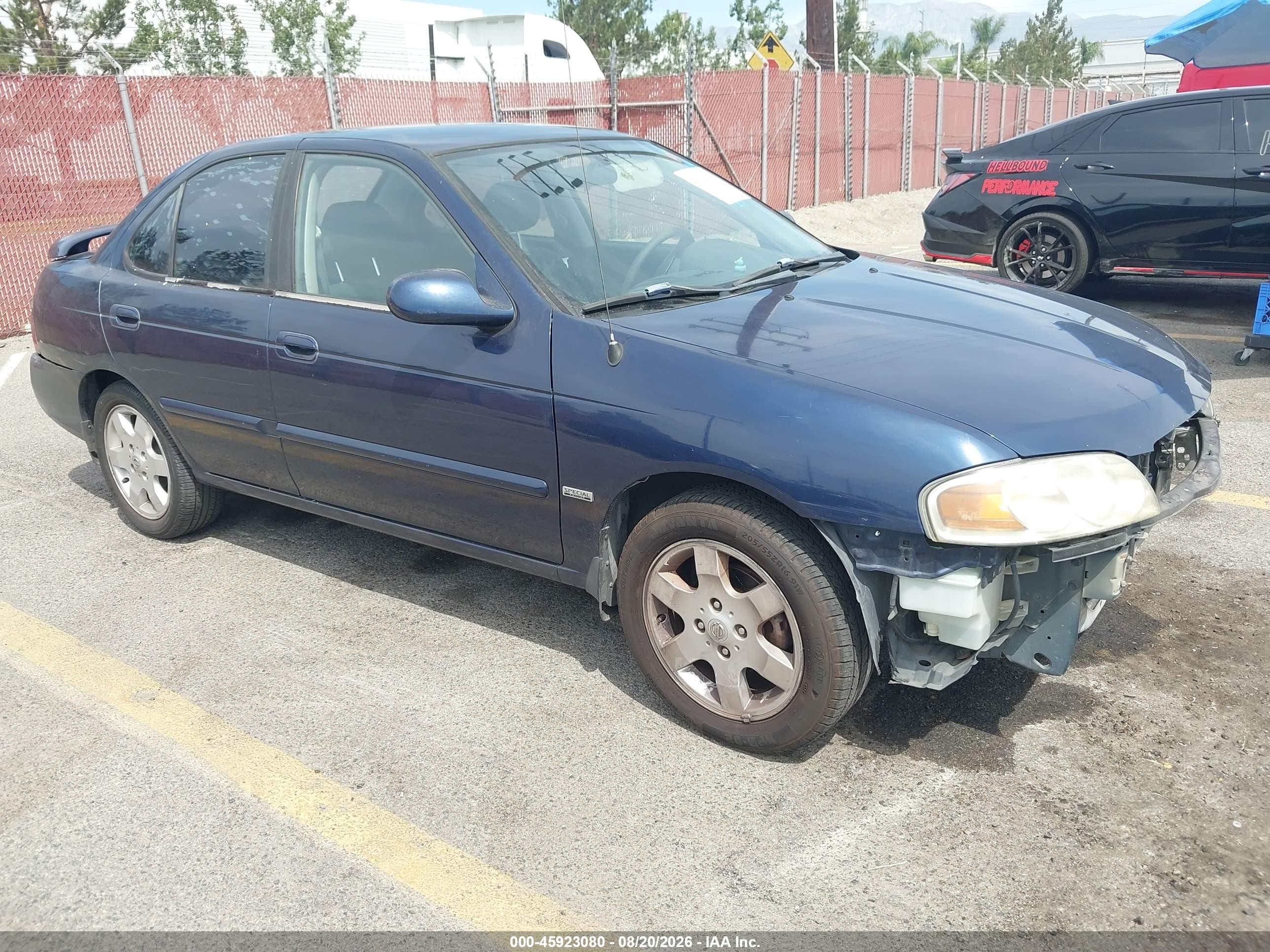 2006 Nissan Sentra 1.8s Blue vin: 3N1CB51D66L488651