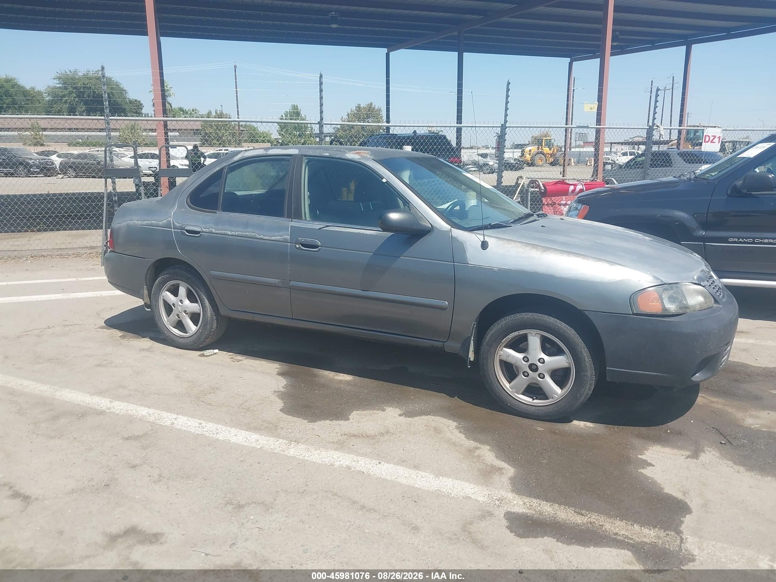 2000 Nissan Sentra Gxe/xe Gray vin: 3N1CB51D6YL328451