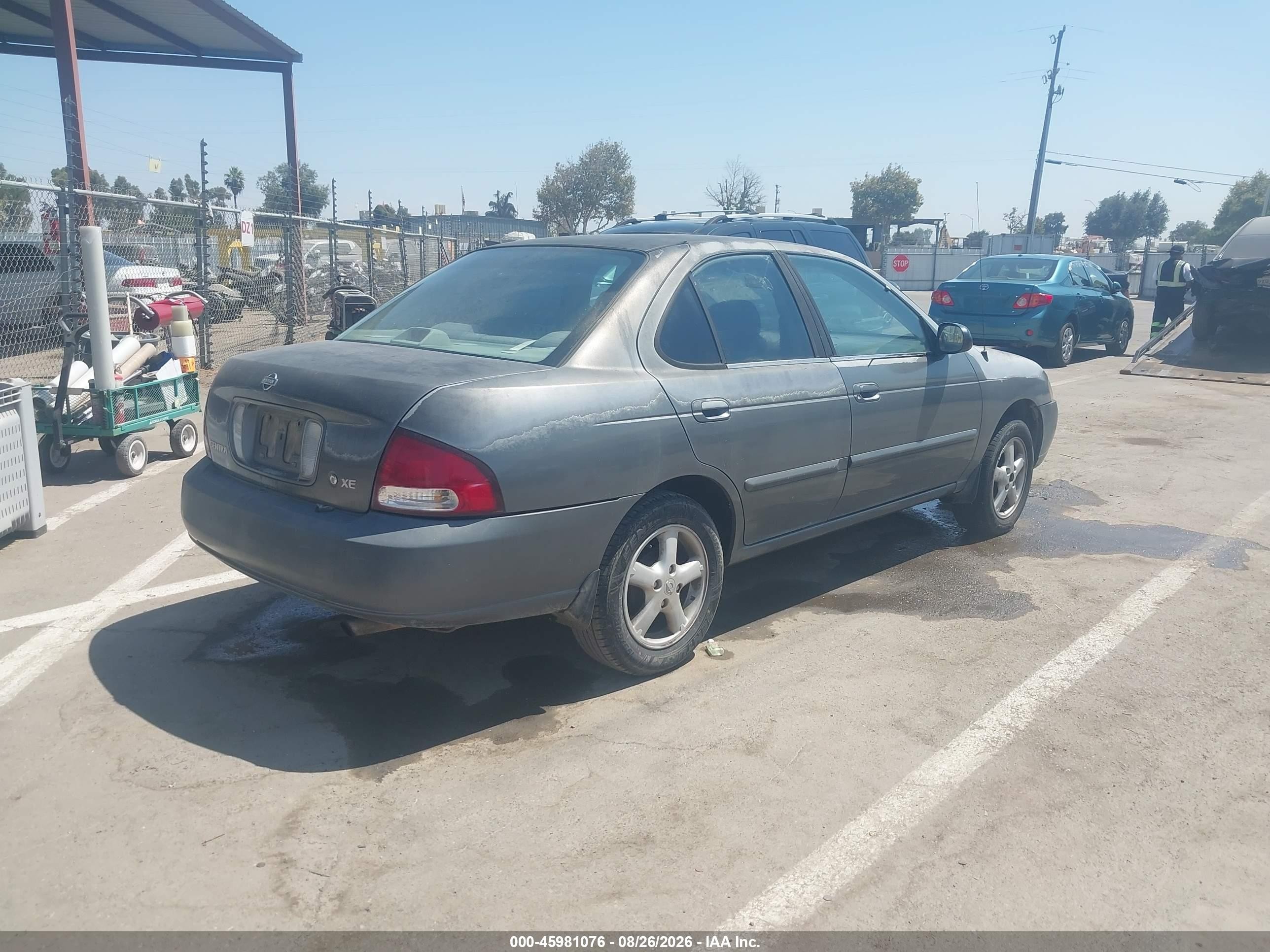 2000 Nissan Sentra Gxe/xe Gray vin: 3N1CB51D6YL328451