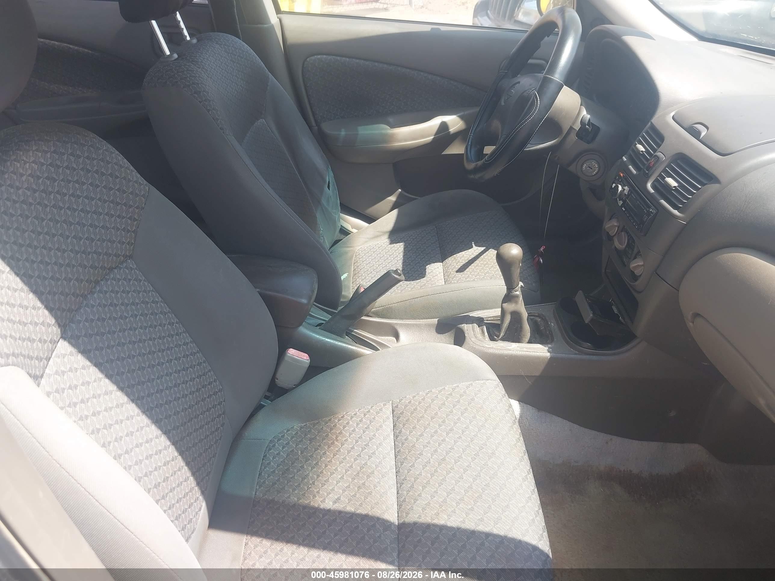 2000 Nissan Sentra Gxe/xe Gray vin: 3N1CB51D6YL328451