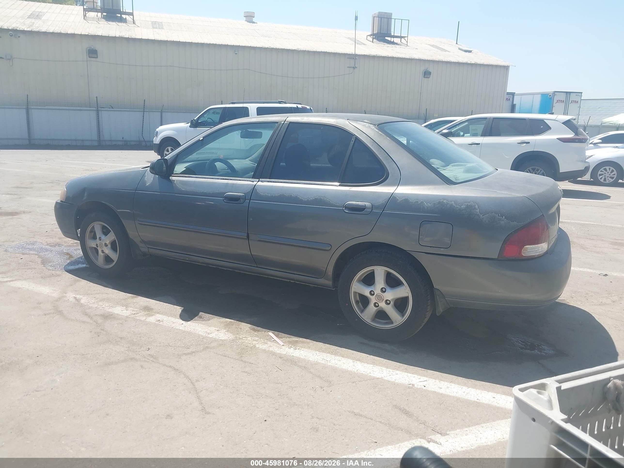 2000 Nissan Sentra Gxe/xe Gray vin: 3N1CB51D6YL328451