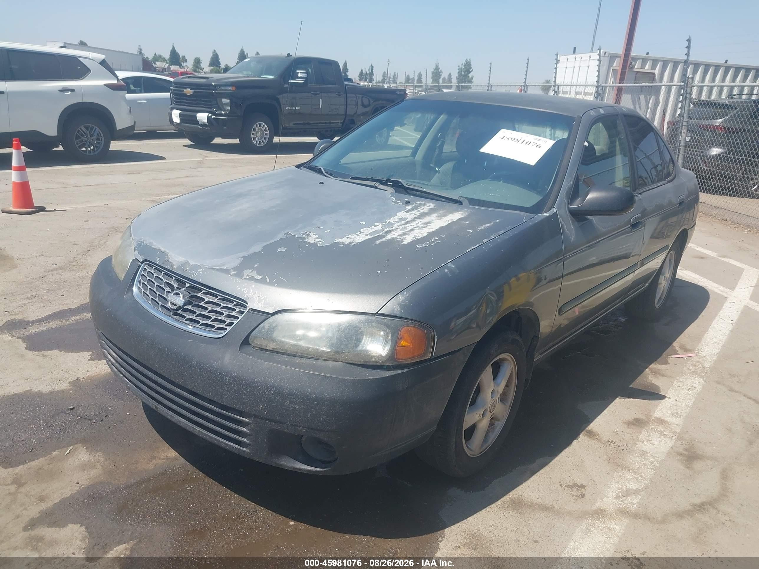2000 Nissan Sentra Gxe/xe Gray vin: 3N1CB51D6YL328451