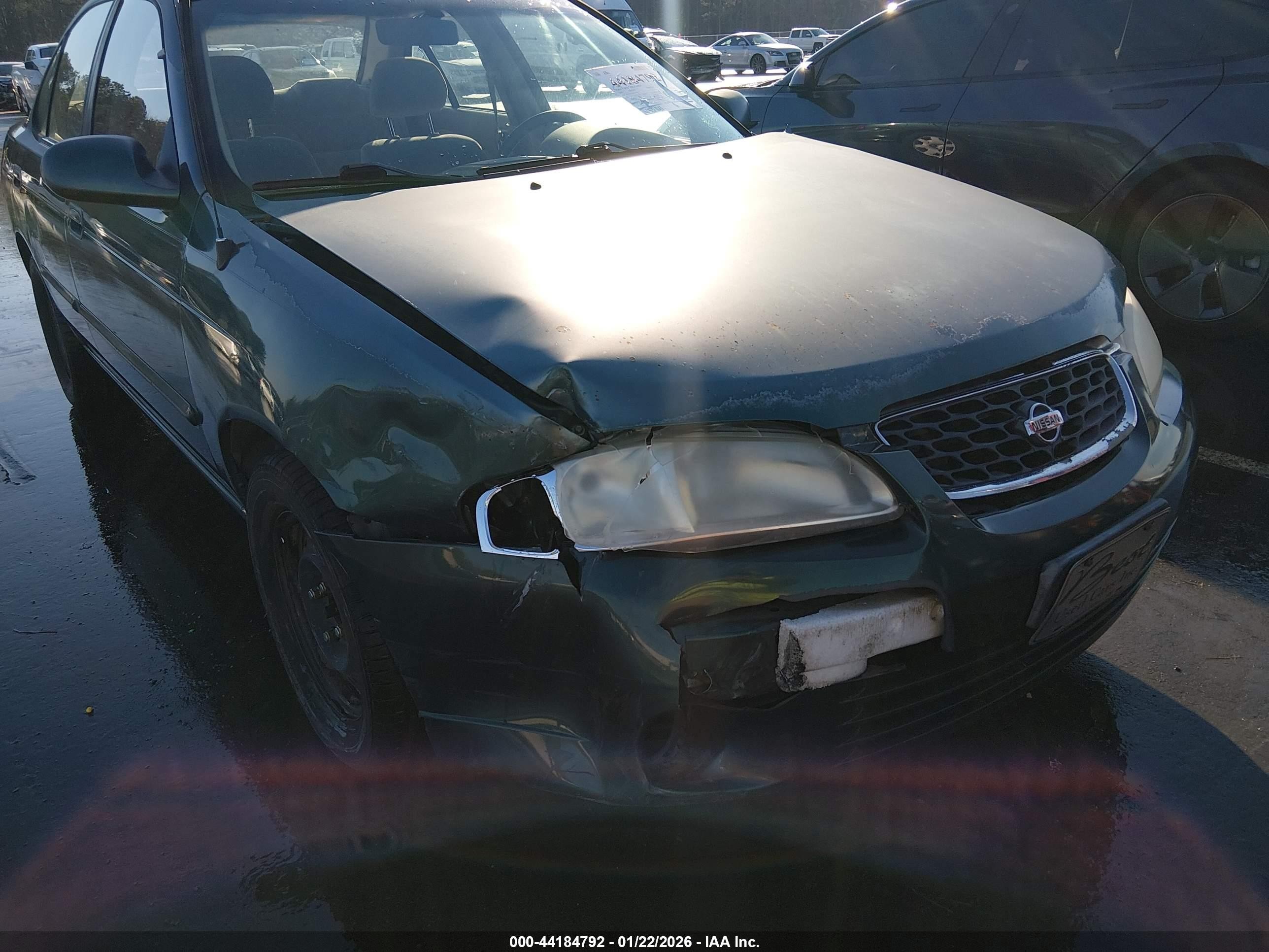 2000 Nissan Sentra Gxe/xe Green vin: 3N1CB51D6YL329079