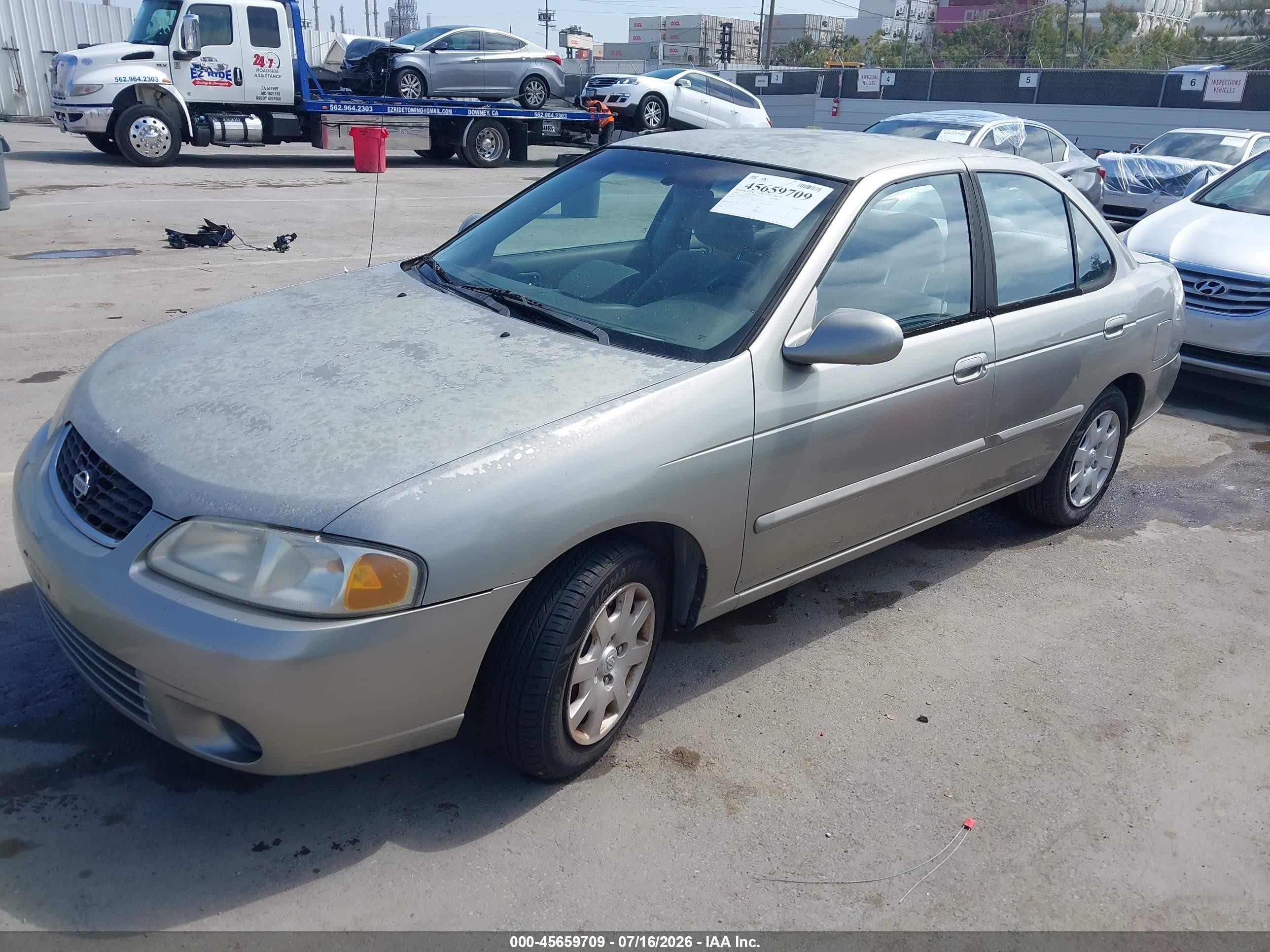 2001 Nissan Sentra Gxe Silver vin: 3N1CB51D71L492300