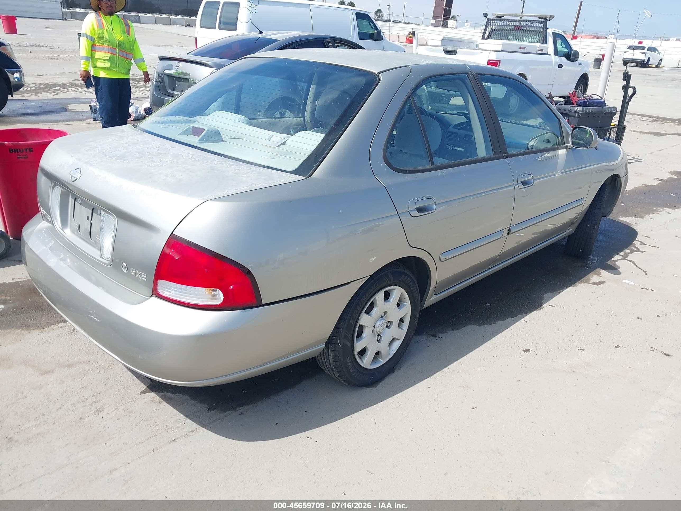 2001 Nissan Sentra Gxe Silver vin: 3N1CB51D71L492300