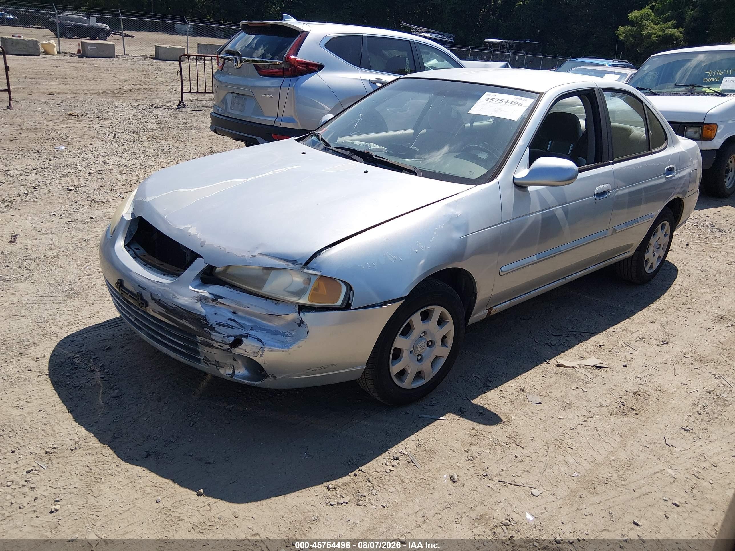 2002 Nissan Sentra Gxe Silver vin: 3N1CB51D72L591040