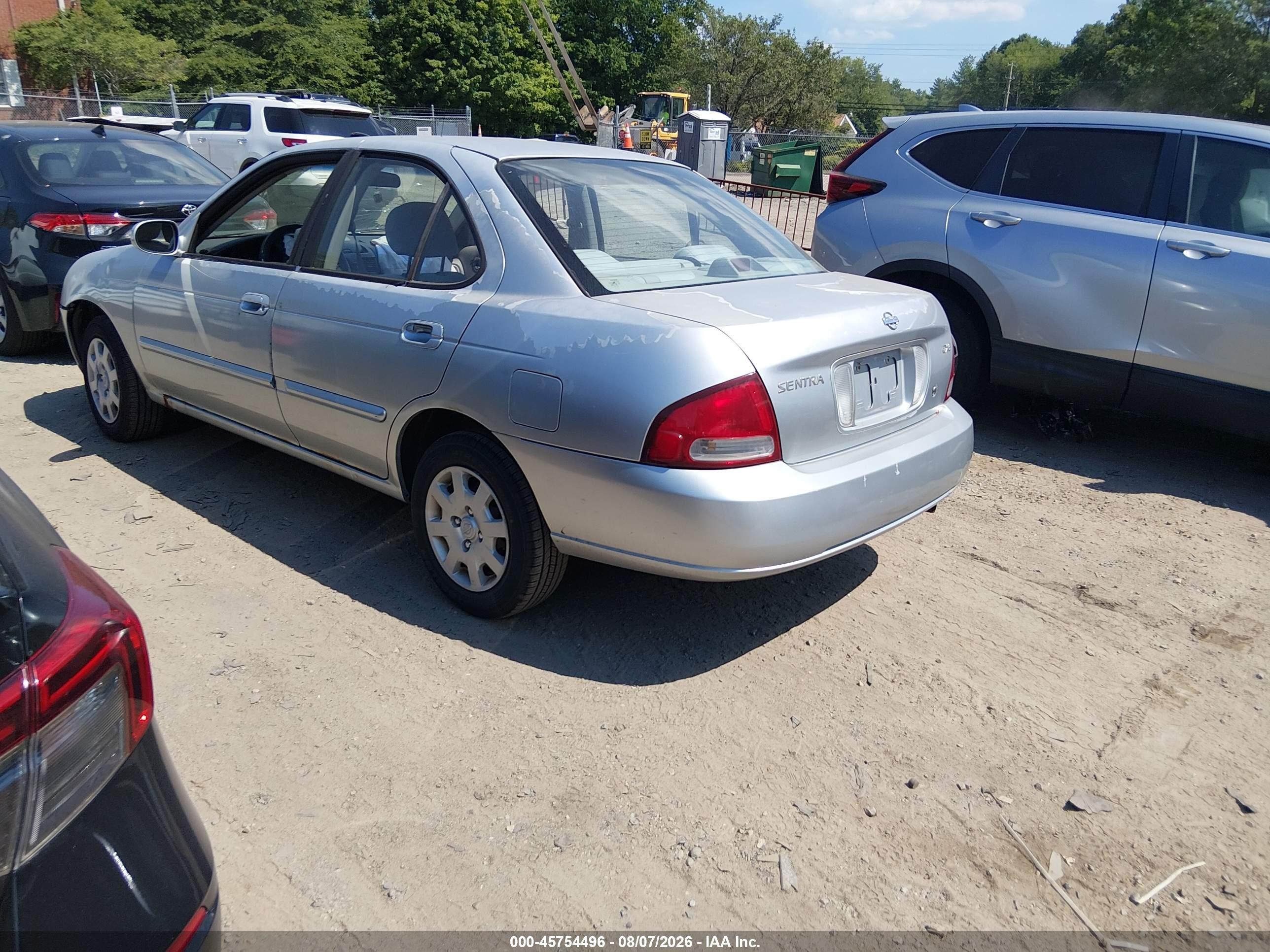 2002 Nissan Sentra Gxe Silver vin: 3N1CB51D72L591040