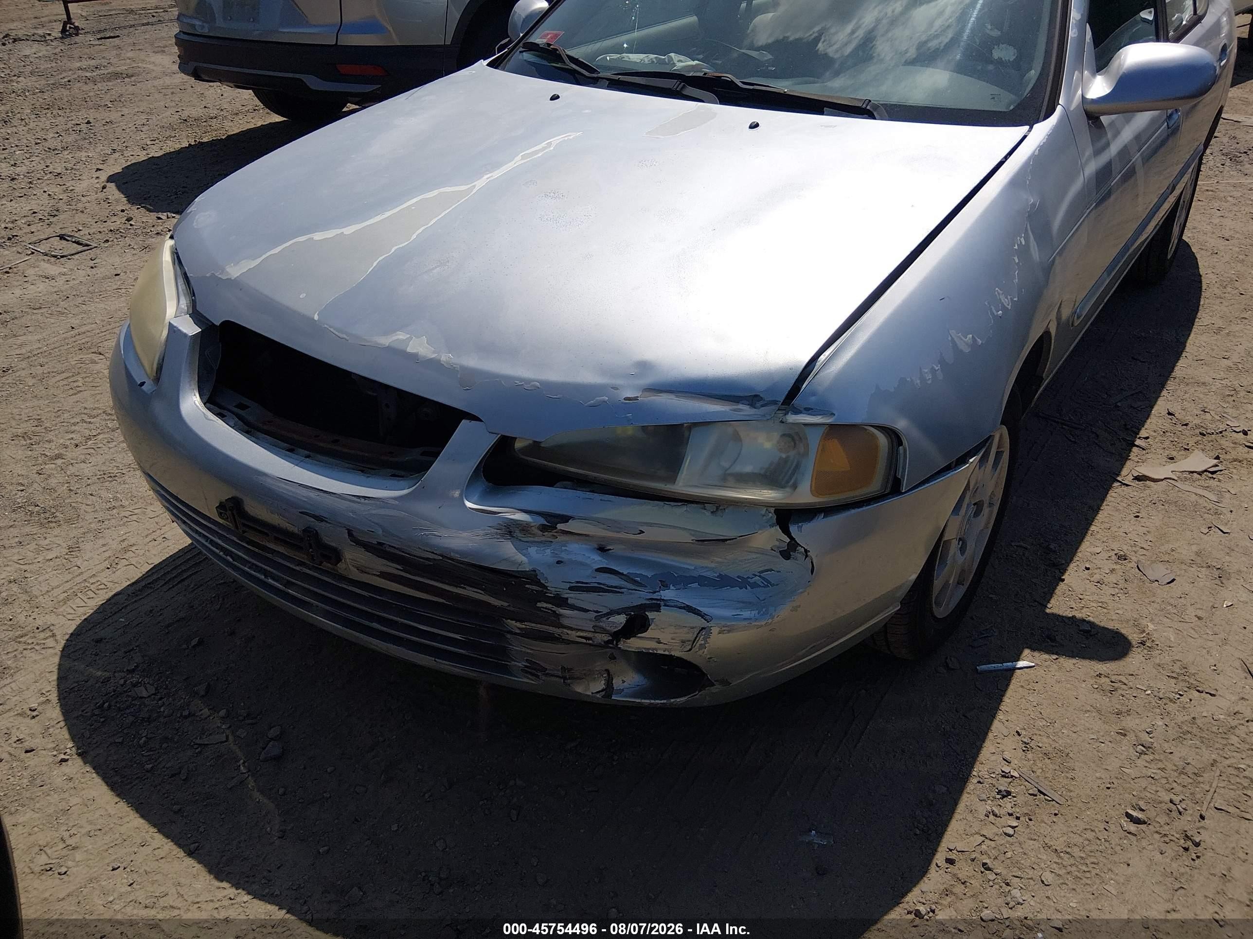 2002 Nissan Sentra Gxe Silver vin: 3N1CB51D72L591040