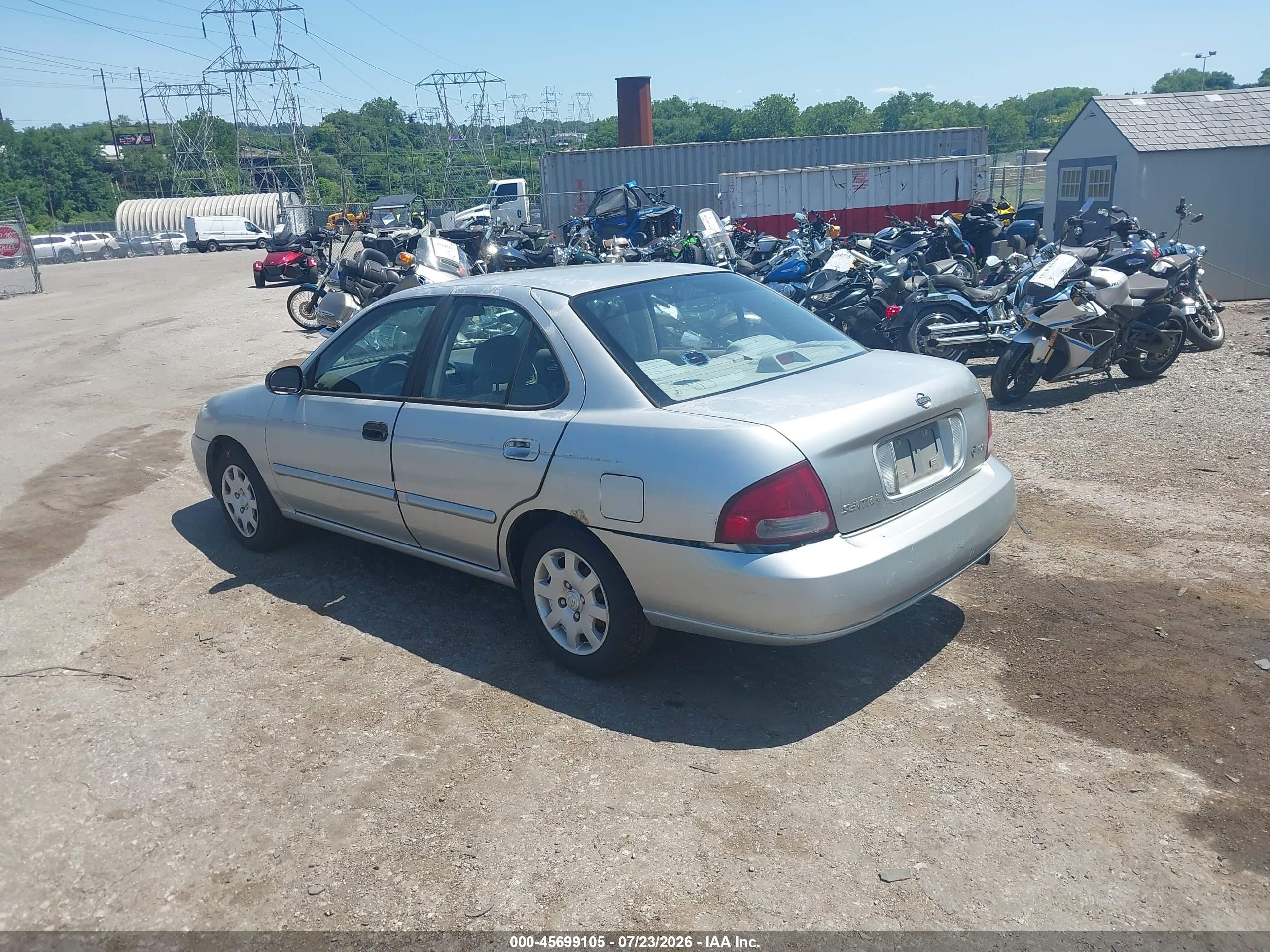 2002 Nissan Sentra Gxe Silver vin: 3N1CB51D72L623033