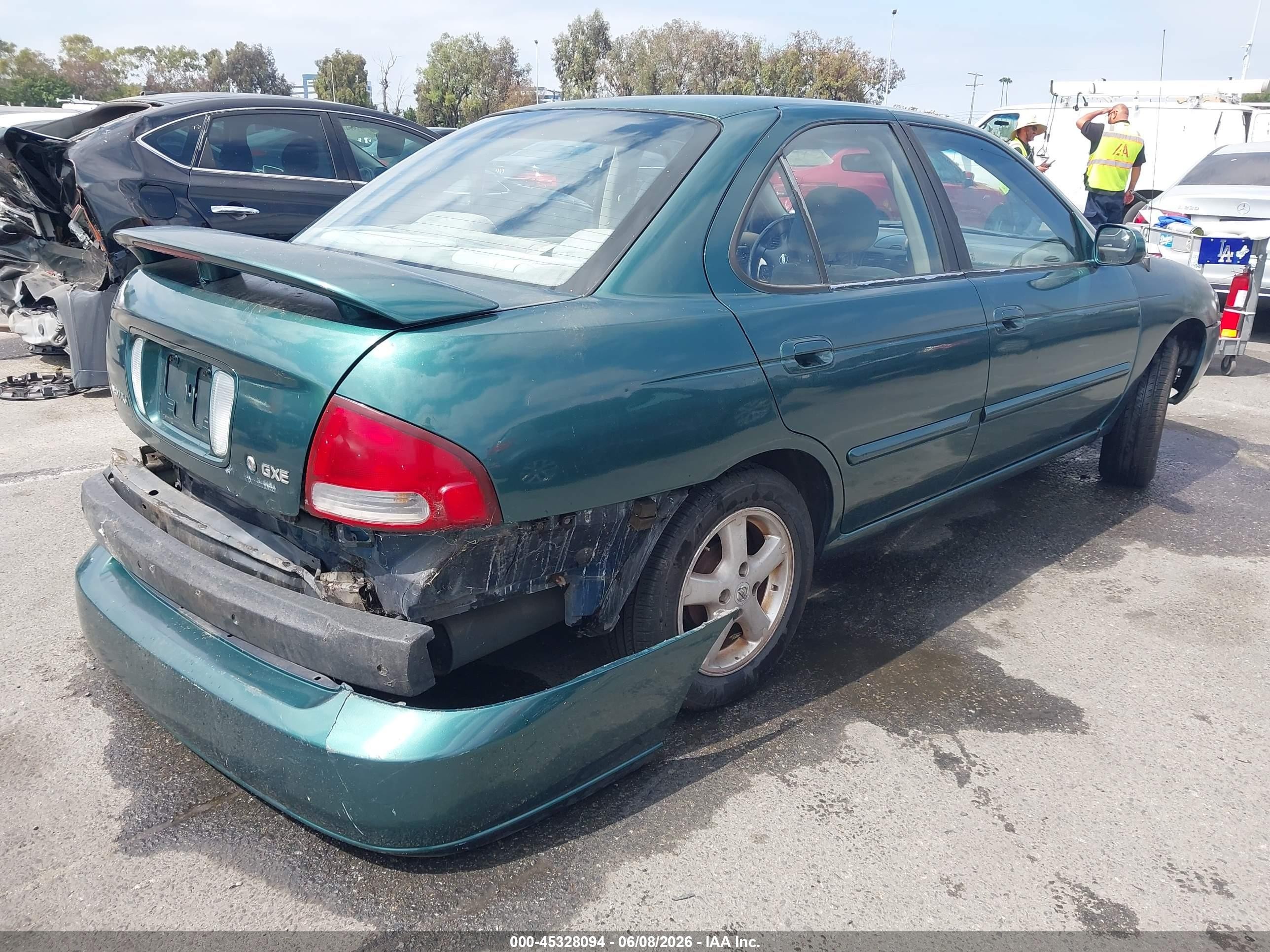 2003 Nissan Sentra Gxe/xe Green vin: 3N1CB51D73L703949