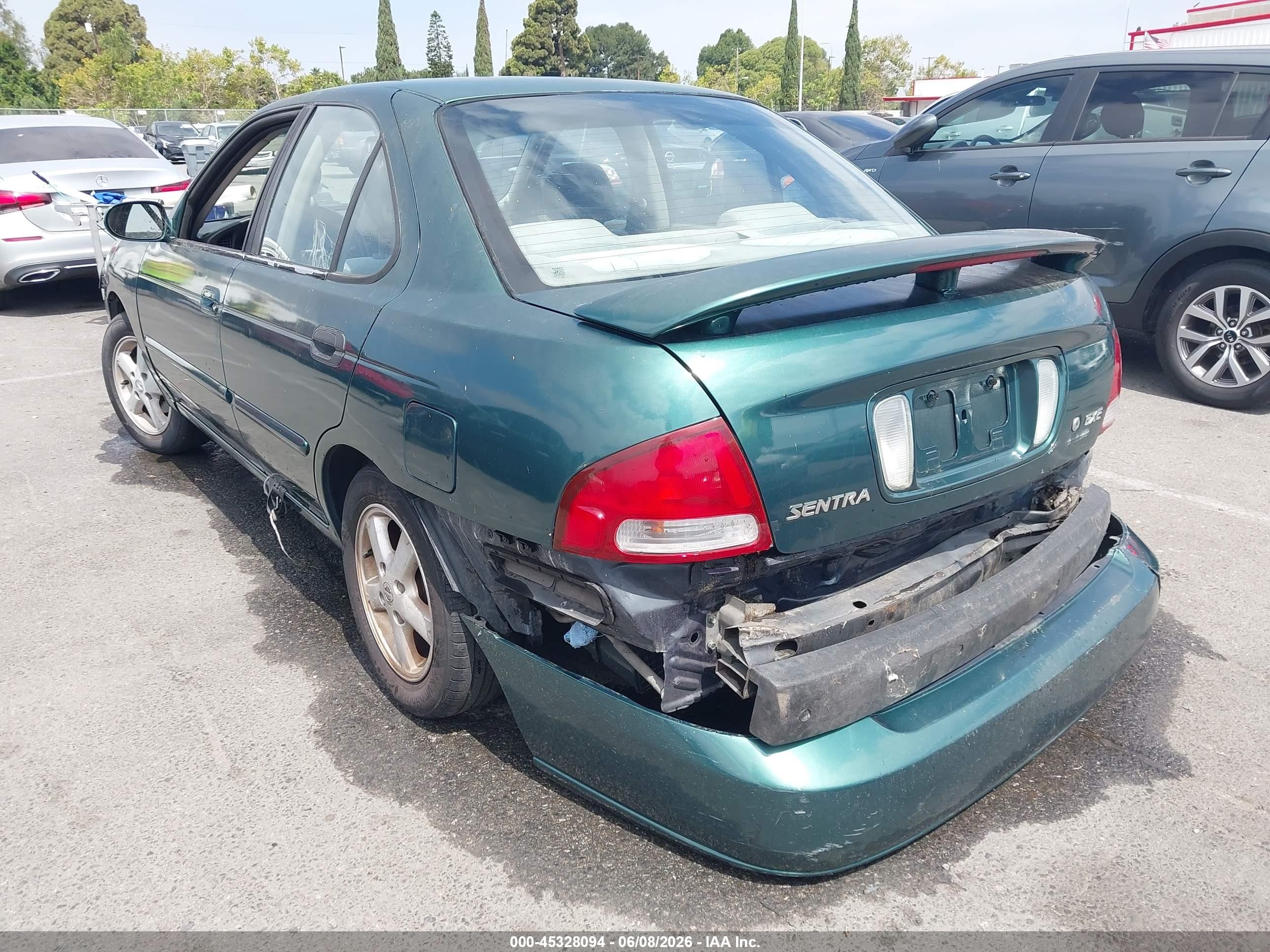 2003 Nissan Sentra Gxe/xe Green vin: 3N1CB51D73L703949