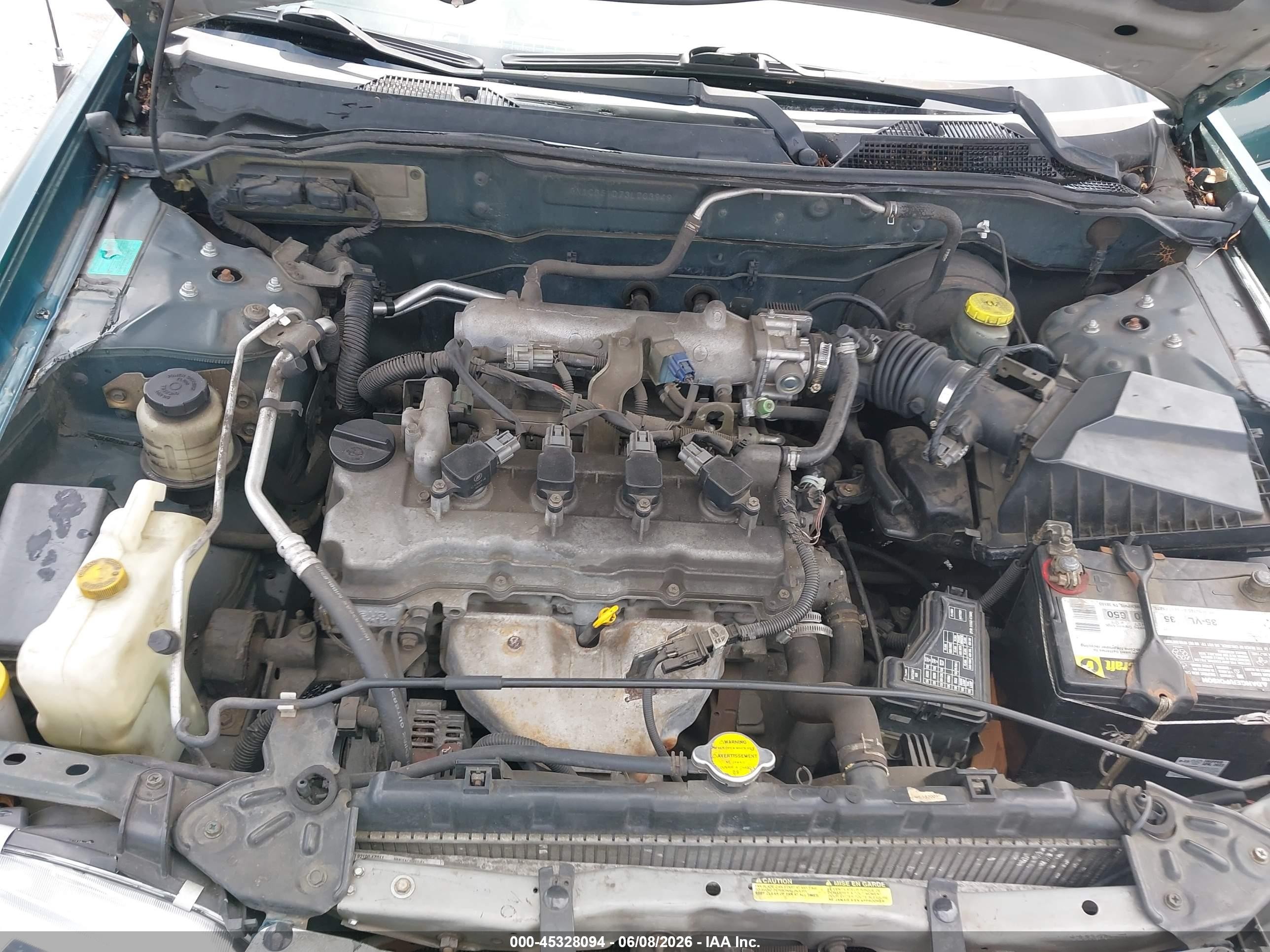 2003 Nissan Sentra Gxe/xe Green vin: 3N1CB51D73L703949