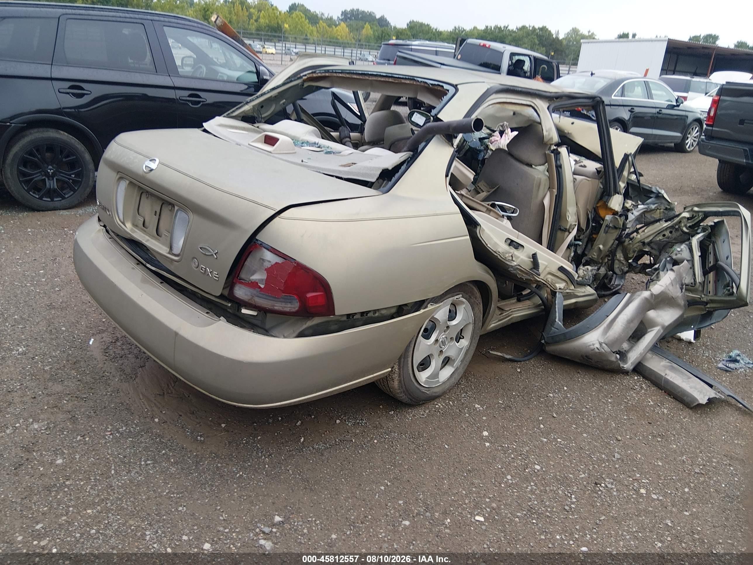 2003 Nissan Sentra Gxe Gold vin: 3N1CB51D73L783334