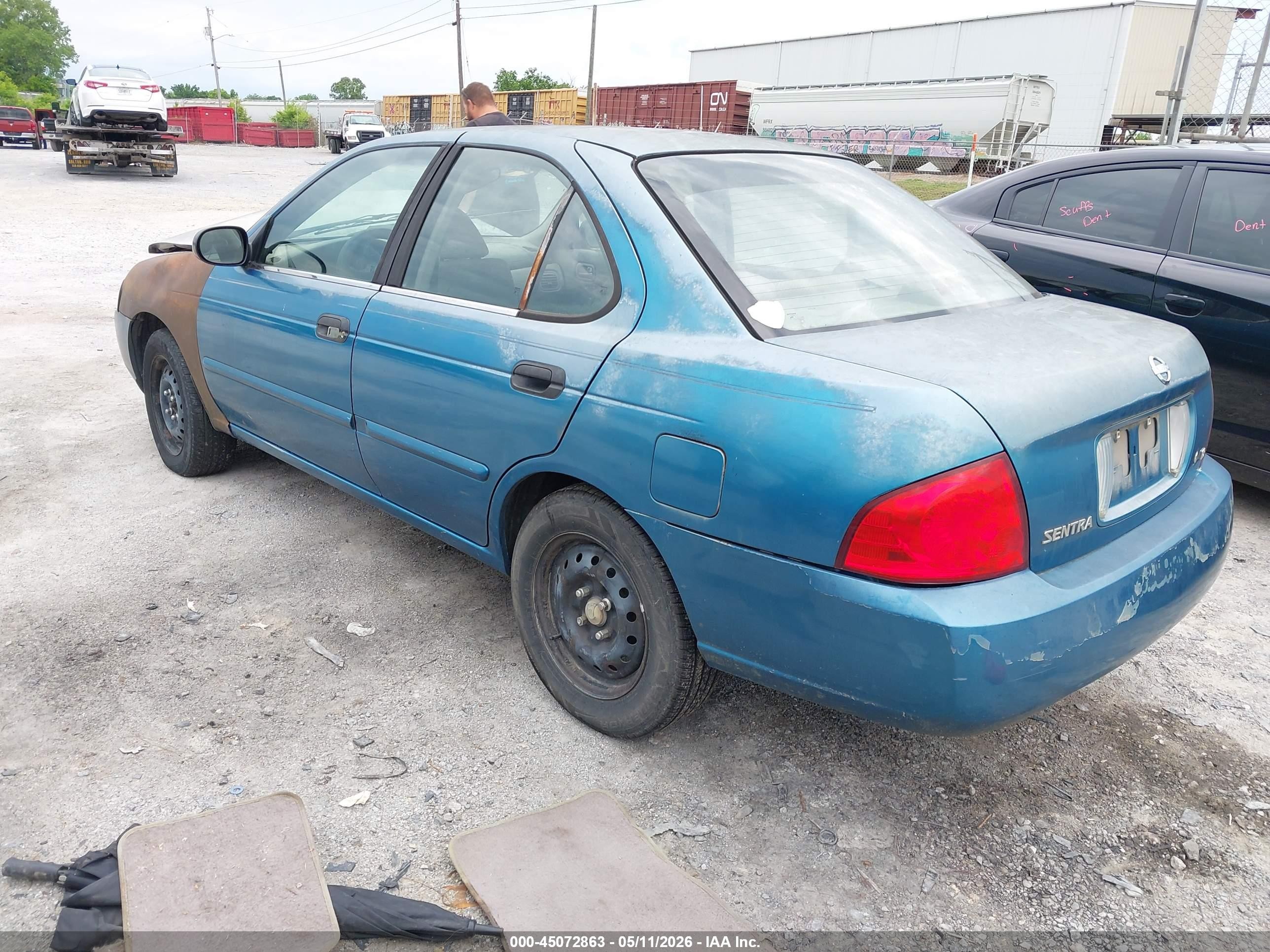 2004 Nissan Sentra 1.8 Light Blue vin: 3N1CB51D74L902937