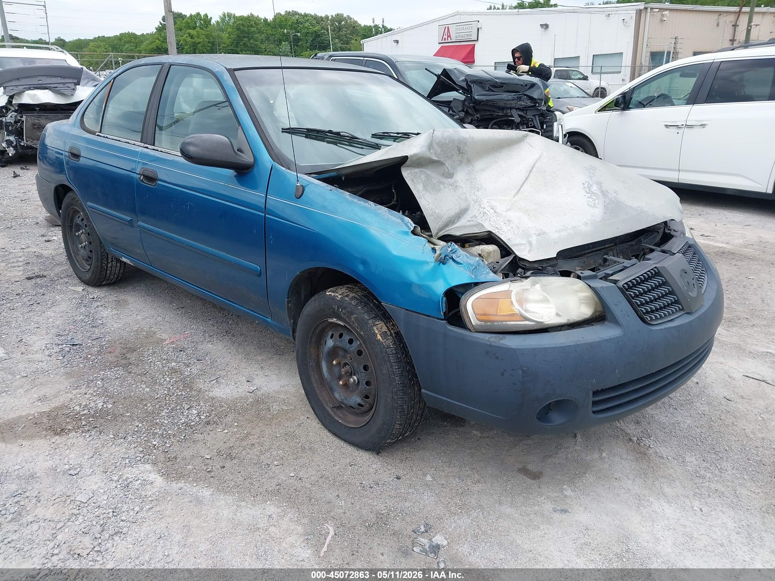 2004 Nissan Sentra 1.8 Light Blue vin: 3N1CB51D74L902937