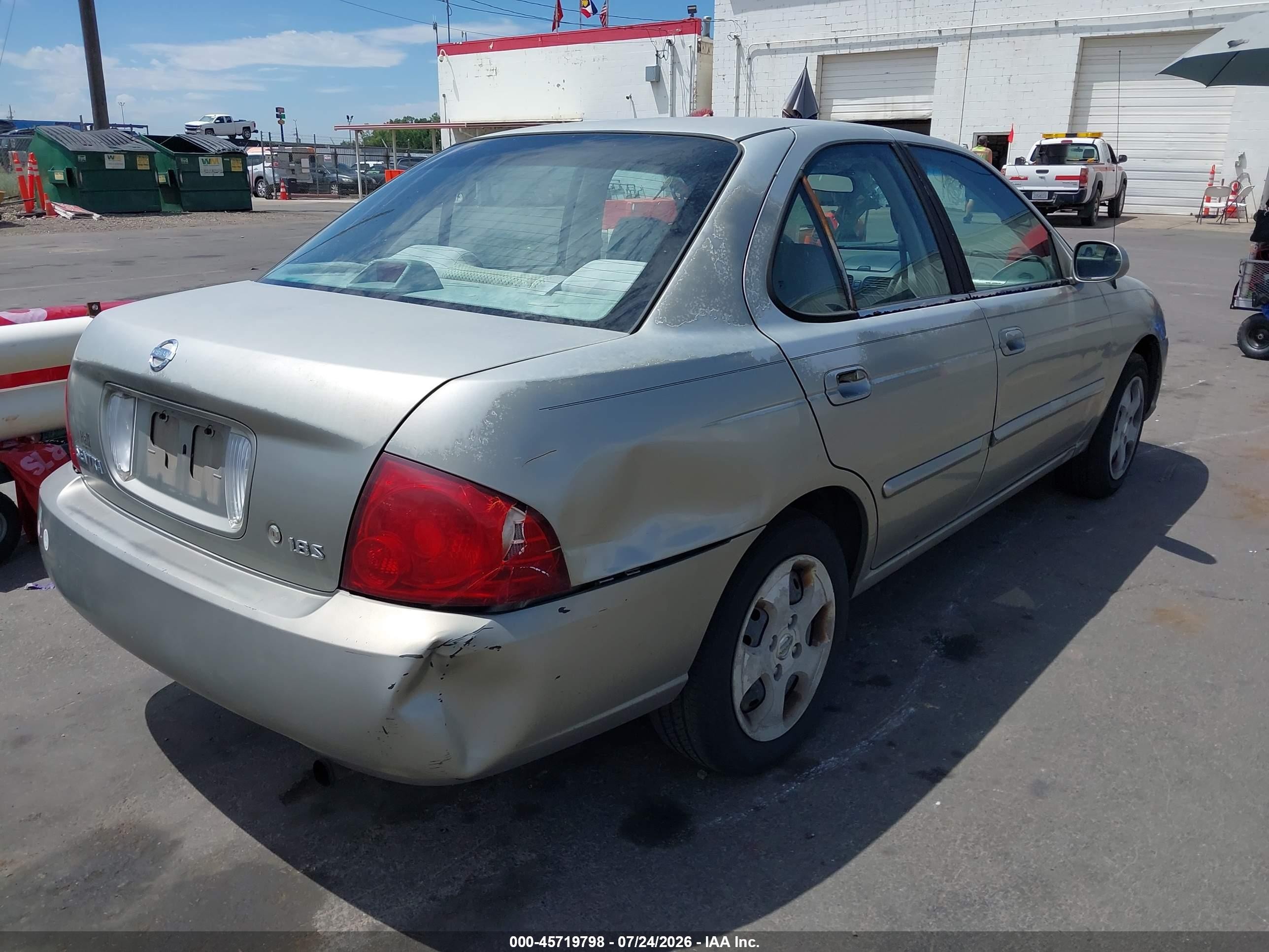 2004 Nissan Sentra 1.8s Серебряный vin: 3N1CB51D74L915266
