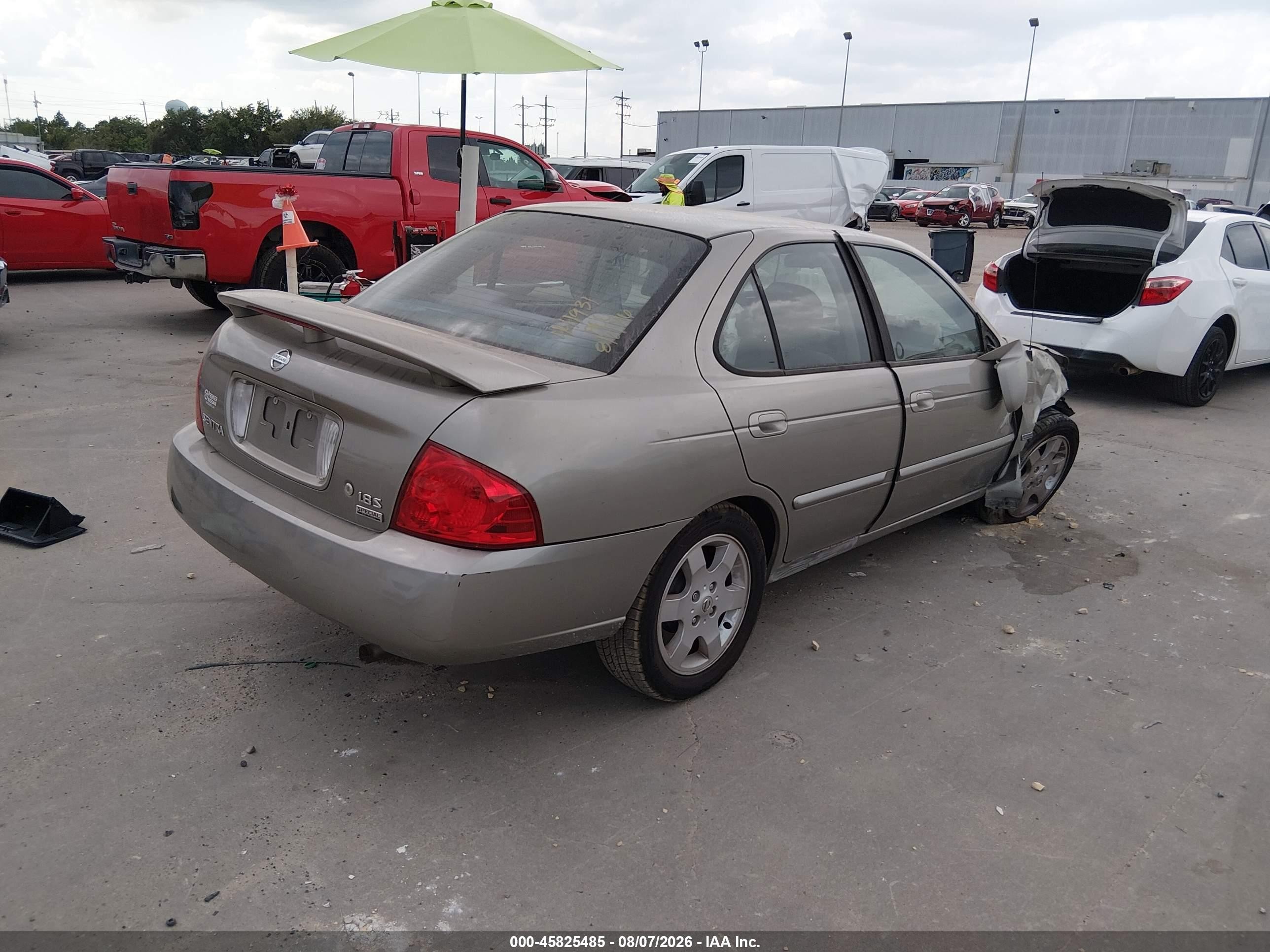 2006 Nissan Sentra 1.8s Gray vin: 3N1CB51D76L495740