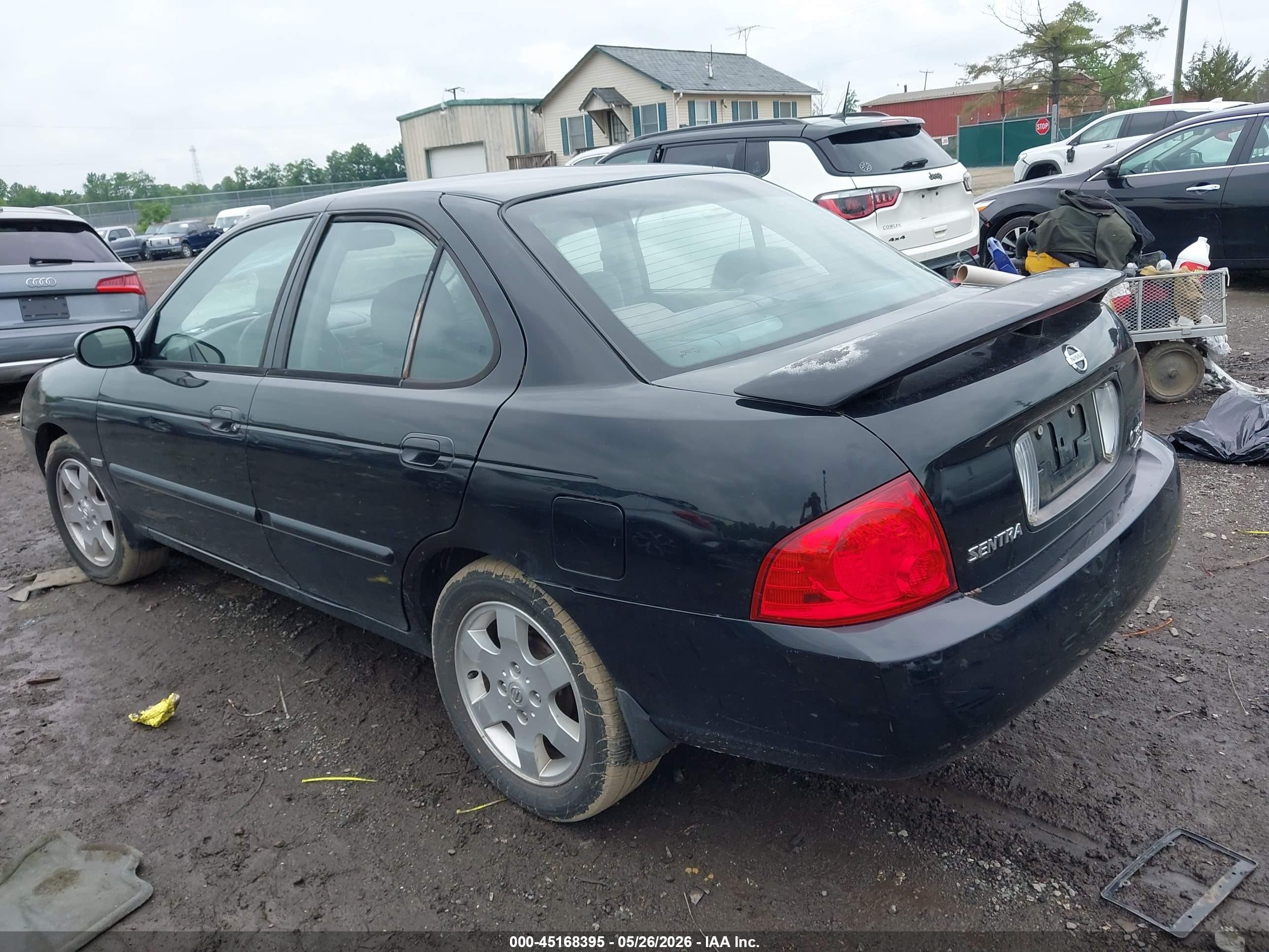 2006 Nissan Sentra 1.8s Black vin: 3N1CB51D76L530809