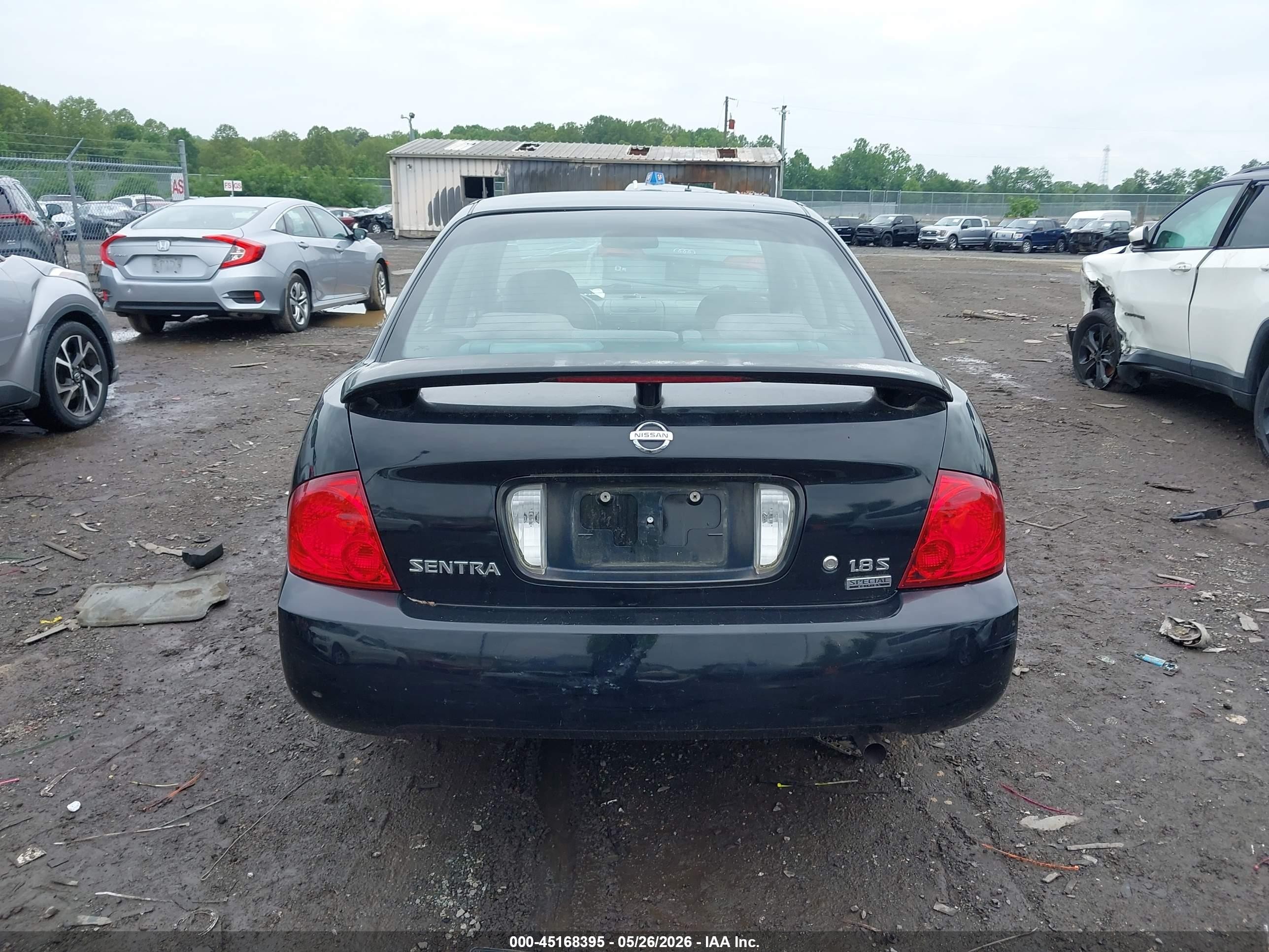 2006 Nissan Sentra 1.8s Black vin: 3N1CB51D76L530809