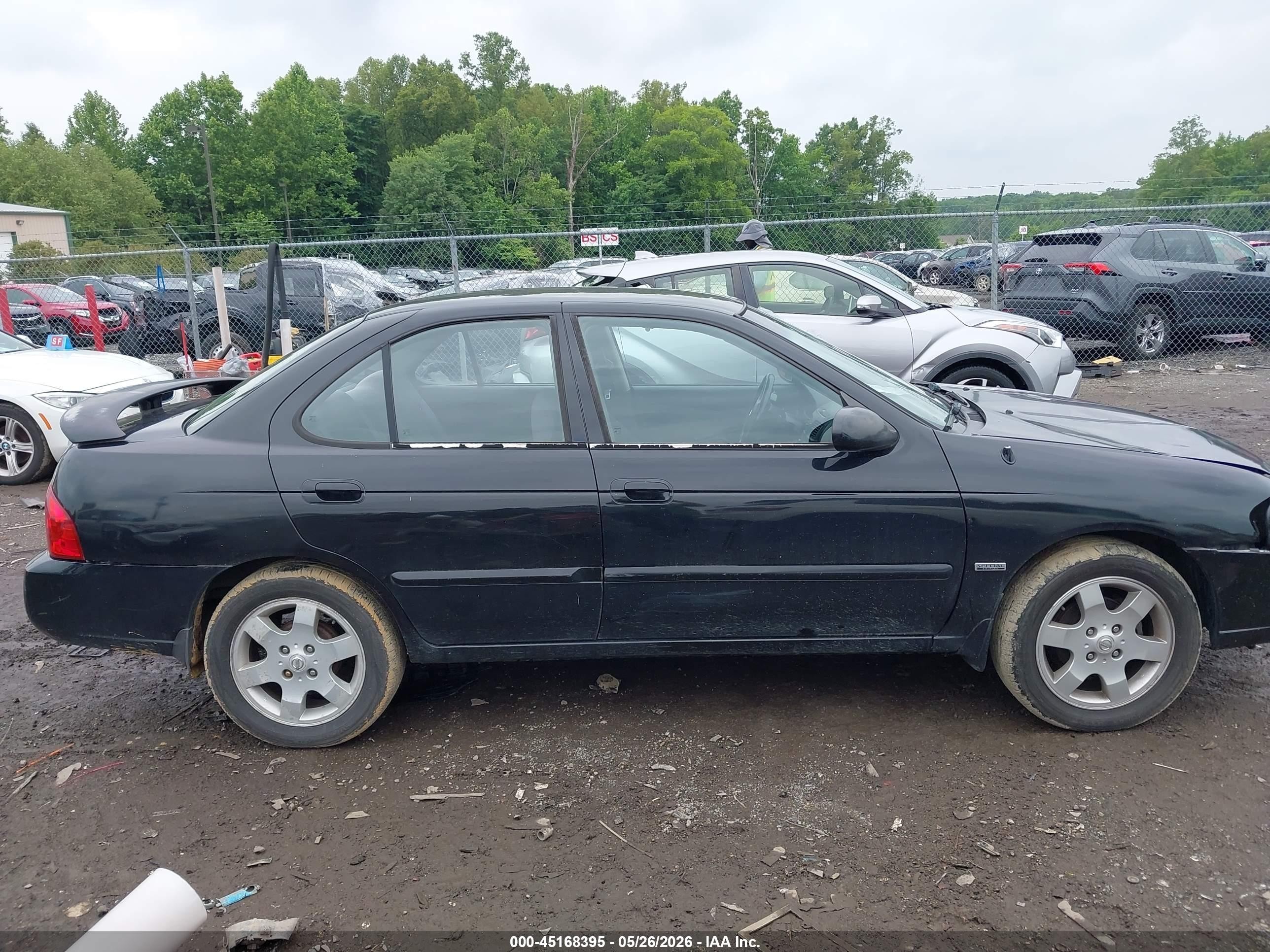 2006 Nissan Sentra 1.8s Black vin: 3N1CB51D76L530809