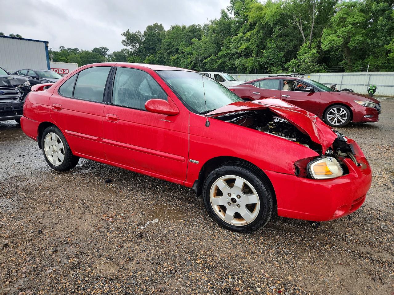 2006 Nissan Sentra 1.8 Red vin: 3N1CB51D76L542104