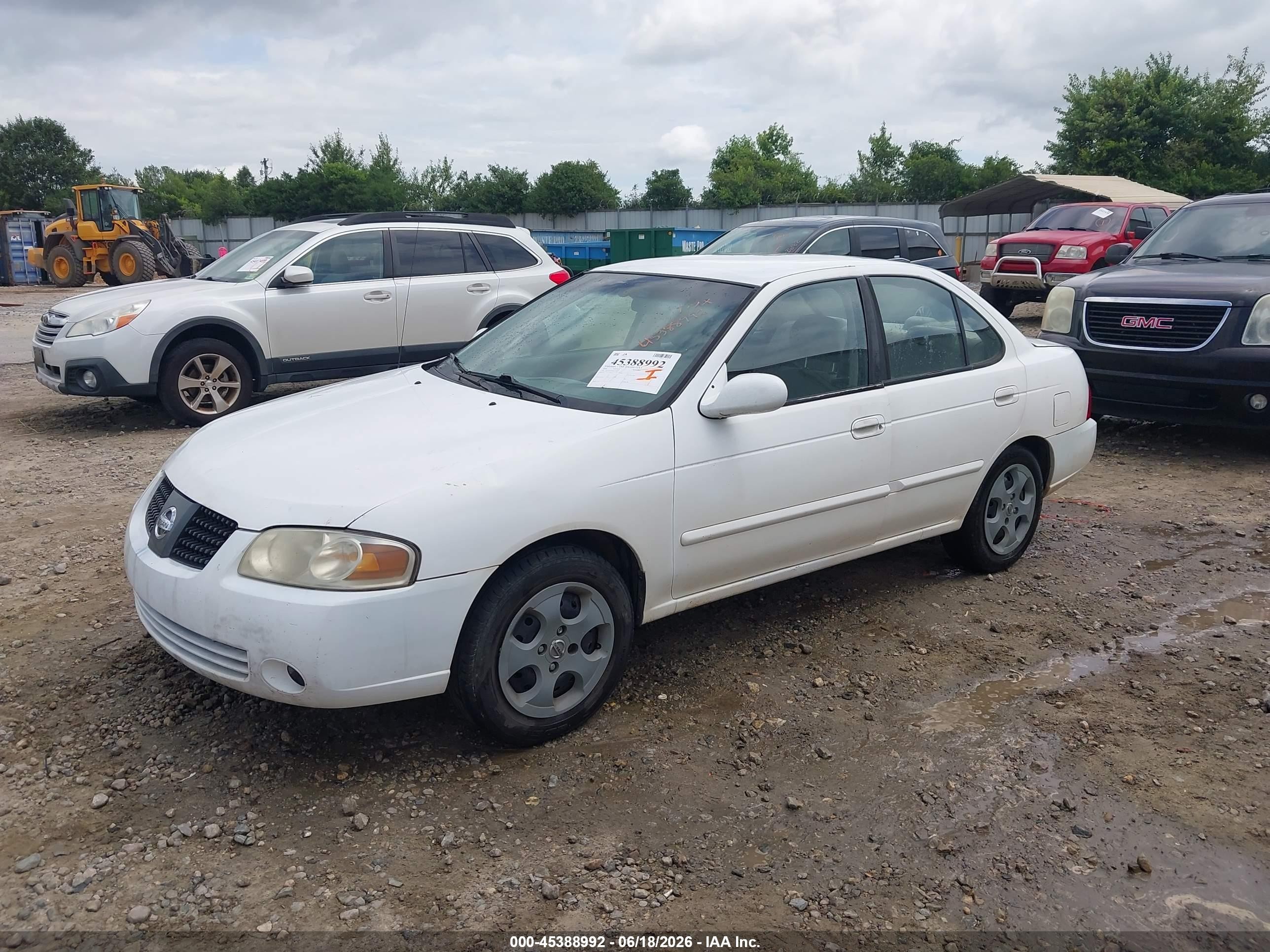 2006 Nissan Sentra 1.8s White vin: 3N1CB51D76L559212